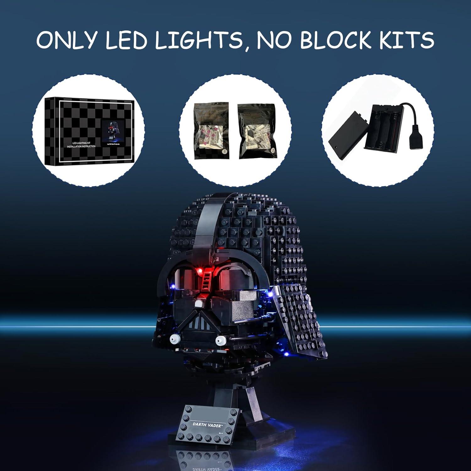 Kit de luces LED para casco Darth Vader Lego 75304