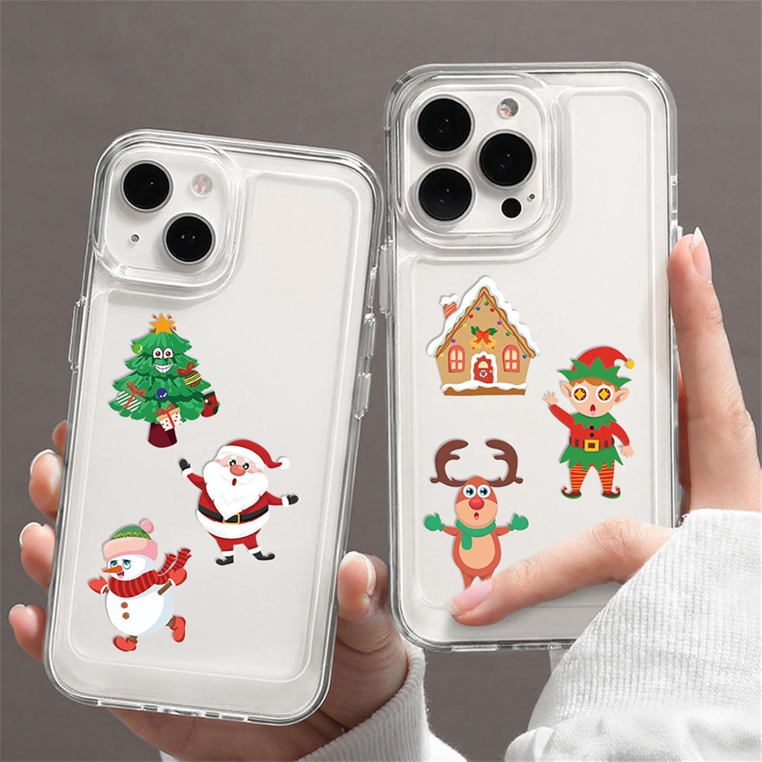 24 Hojas Stickers de Navidad ZUIYI - Caras Creativas