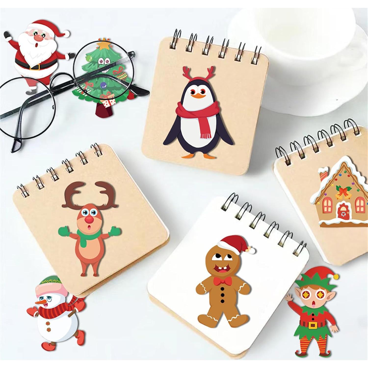 24 Hojas Stickers de Navidad ZUIYI - Caras Creativas