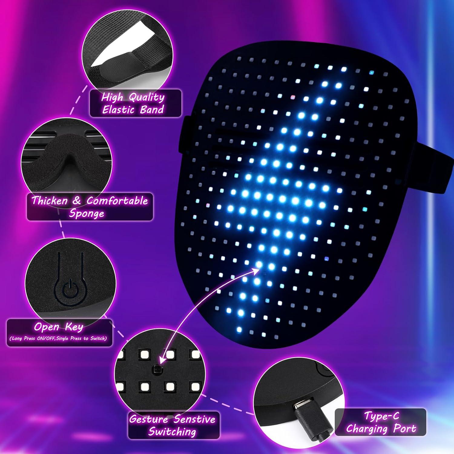 Máscara LED Iluminada ORWINE para Disfraces de Halloween