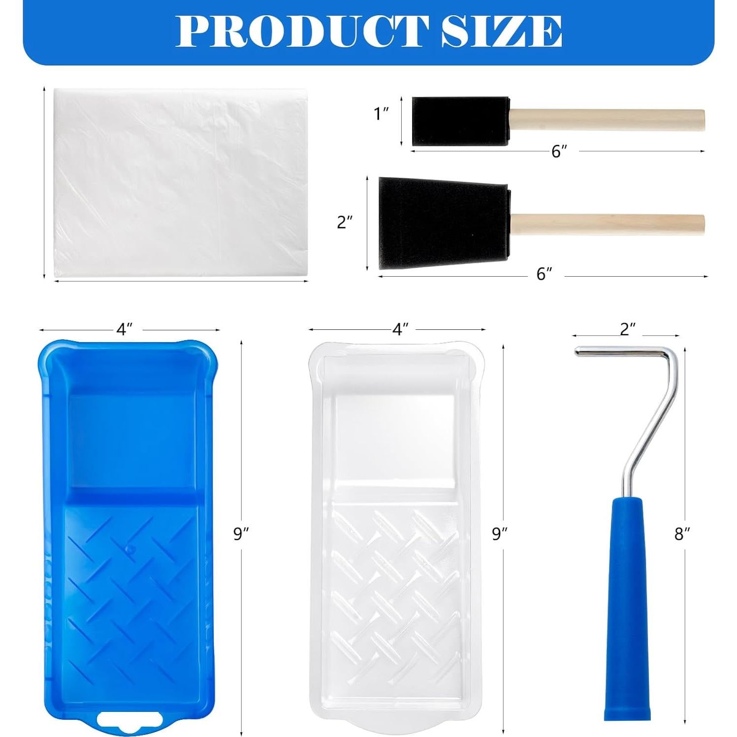 Kit de Rodillos de Pintura Mister Rui 25 Piezas 2" Espuma