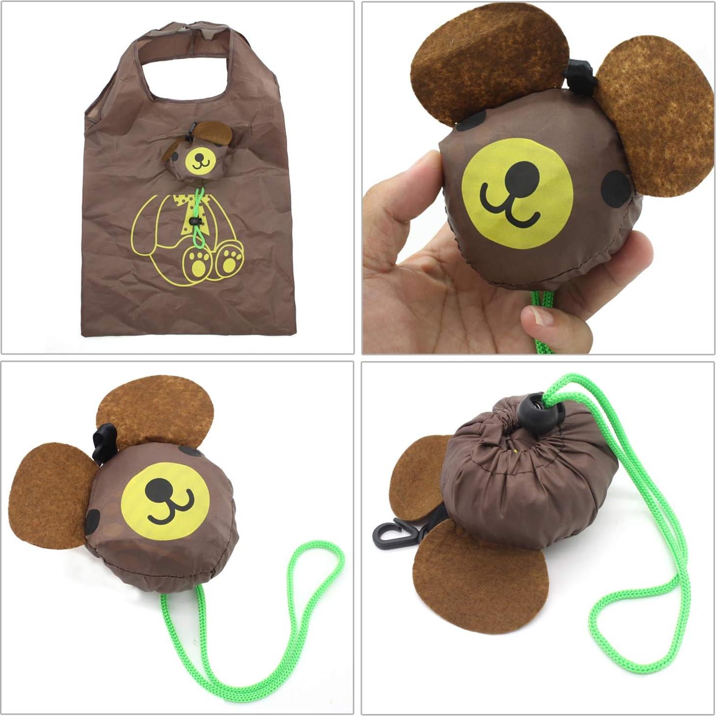 10 Bolsas de Compras Reutilizables Ecológicas Animales 37x51cm