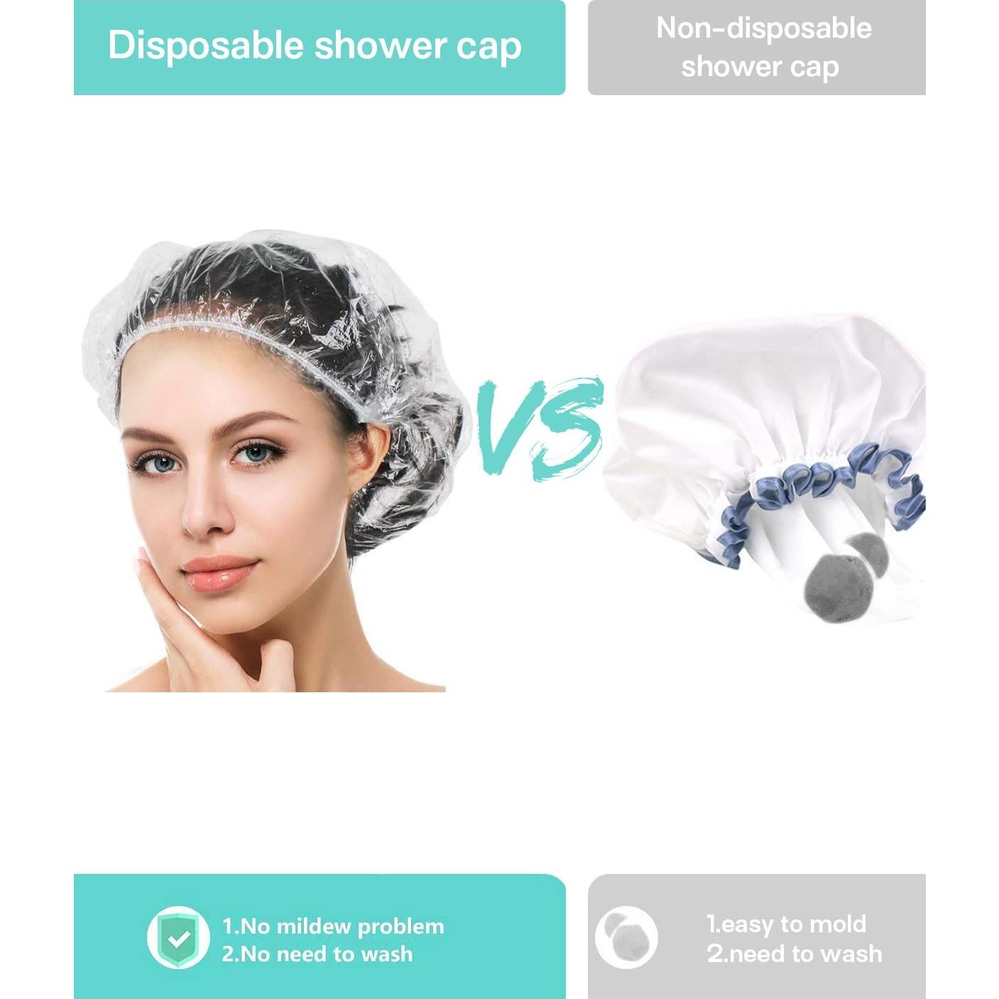 Gorras de Ducha Desechables Auban 30 Piezas Impermeables