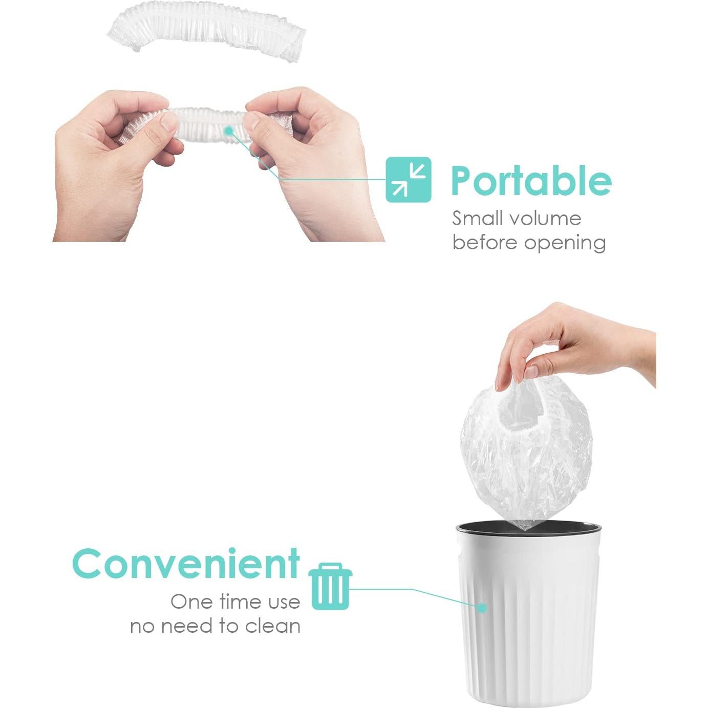 Gorras de Ducha Desechables Auban 30 Piezas Impermeables