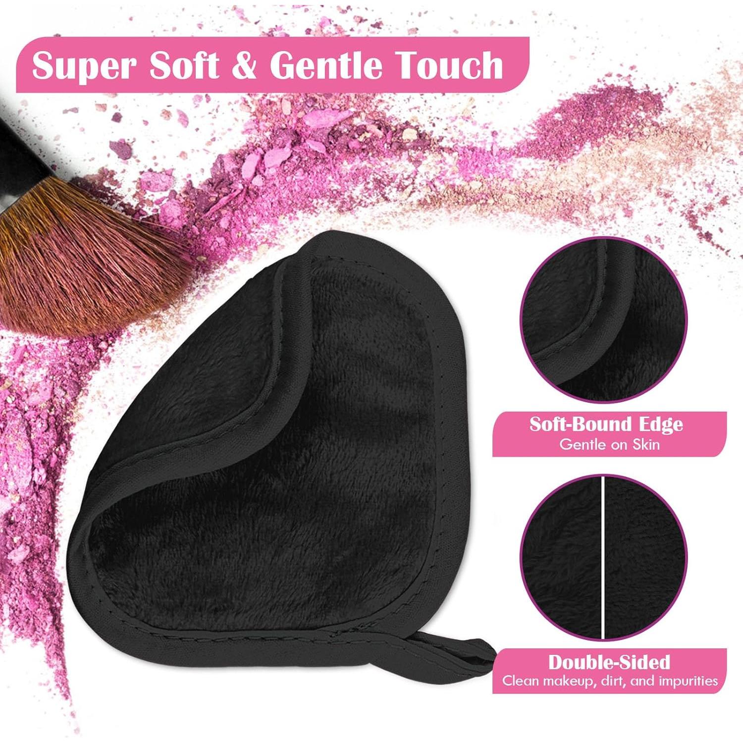 Toallitas Desmaquillantes Reutilizables Orighty 12 Piezas 12.7x12.7cm Negro