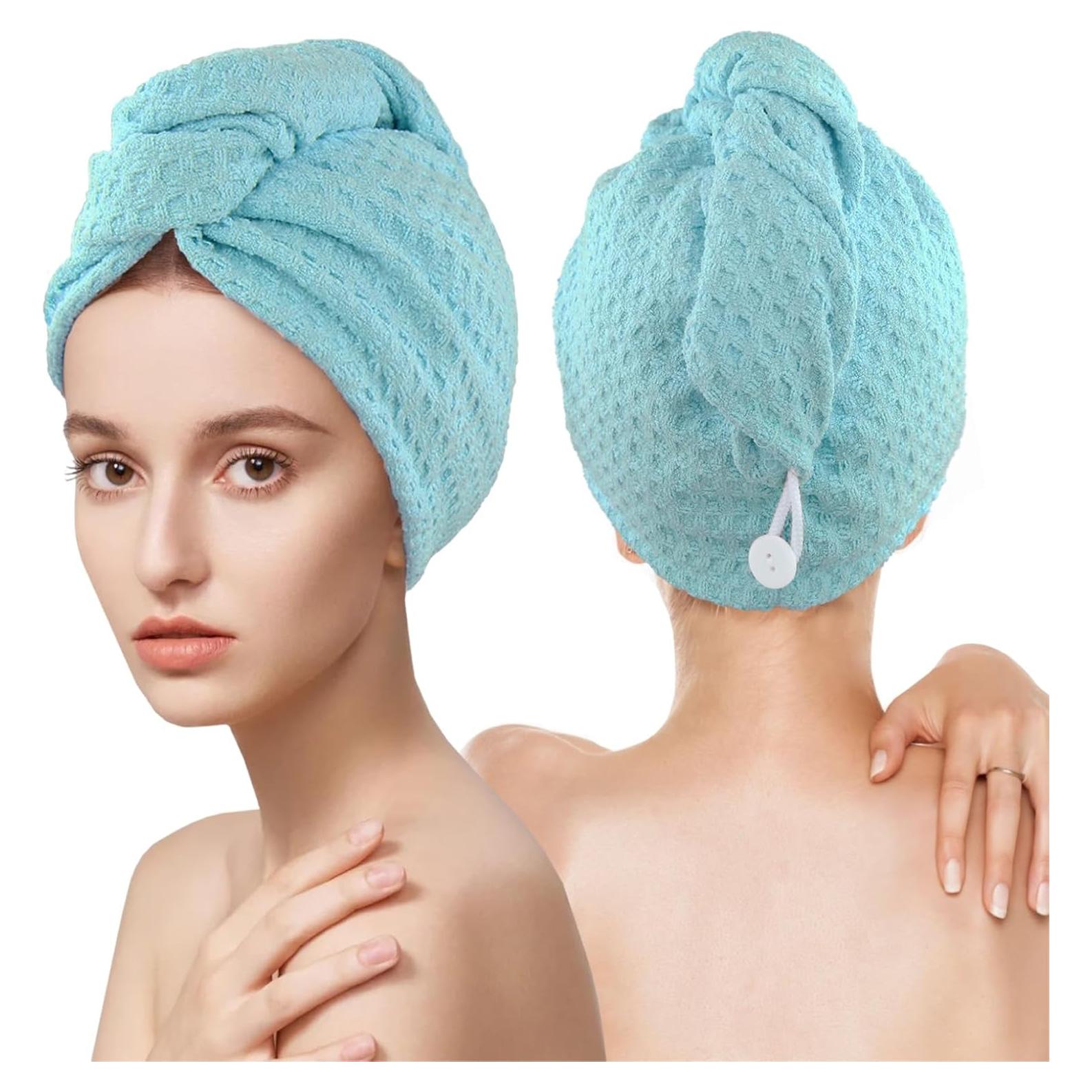 Toalla de Microfibra para Cabello MaopaoBeauty 27x70cm 2 Piezas Verde