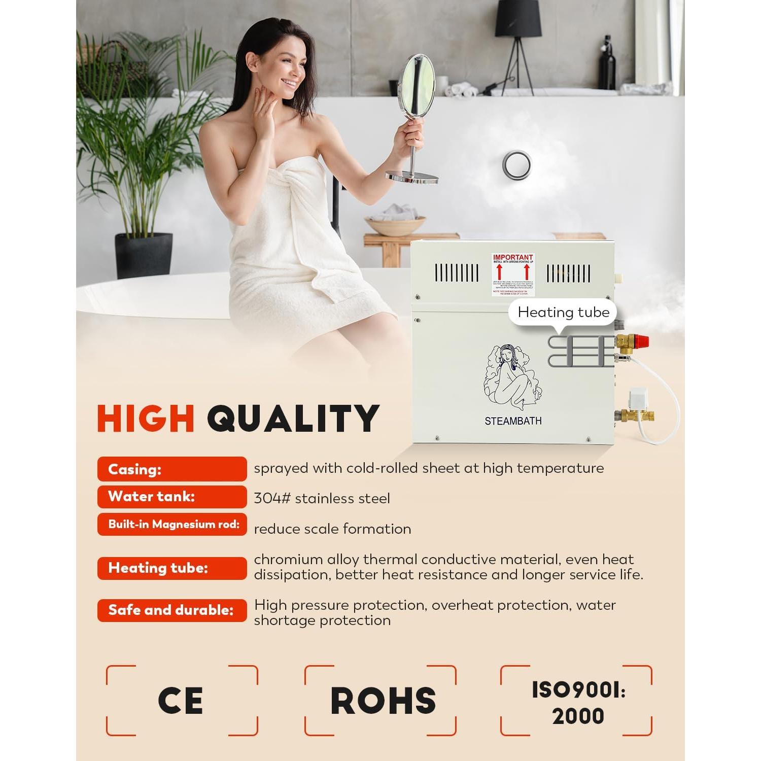 Generador de Vapor CGOLDENWALL 10.5KW para Ducha de Vapor