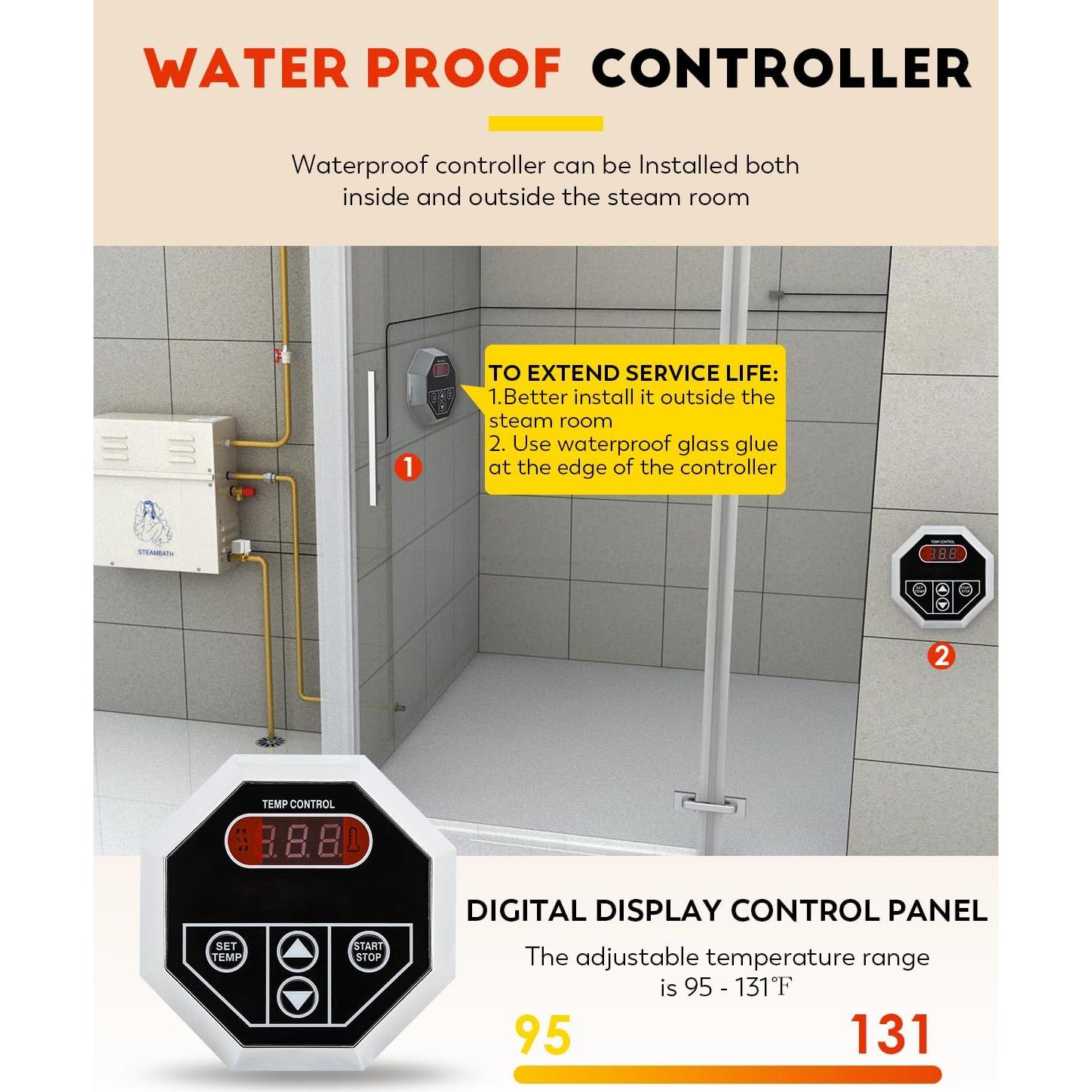 Generador de Vapor CGOLDENWALL 10.5KW para Ducha de Vapor