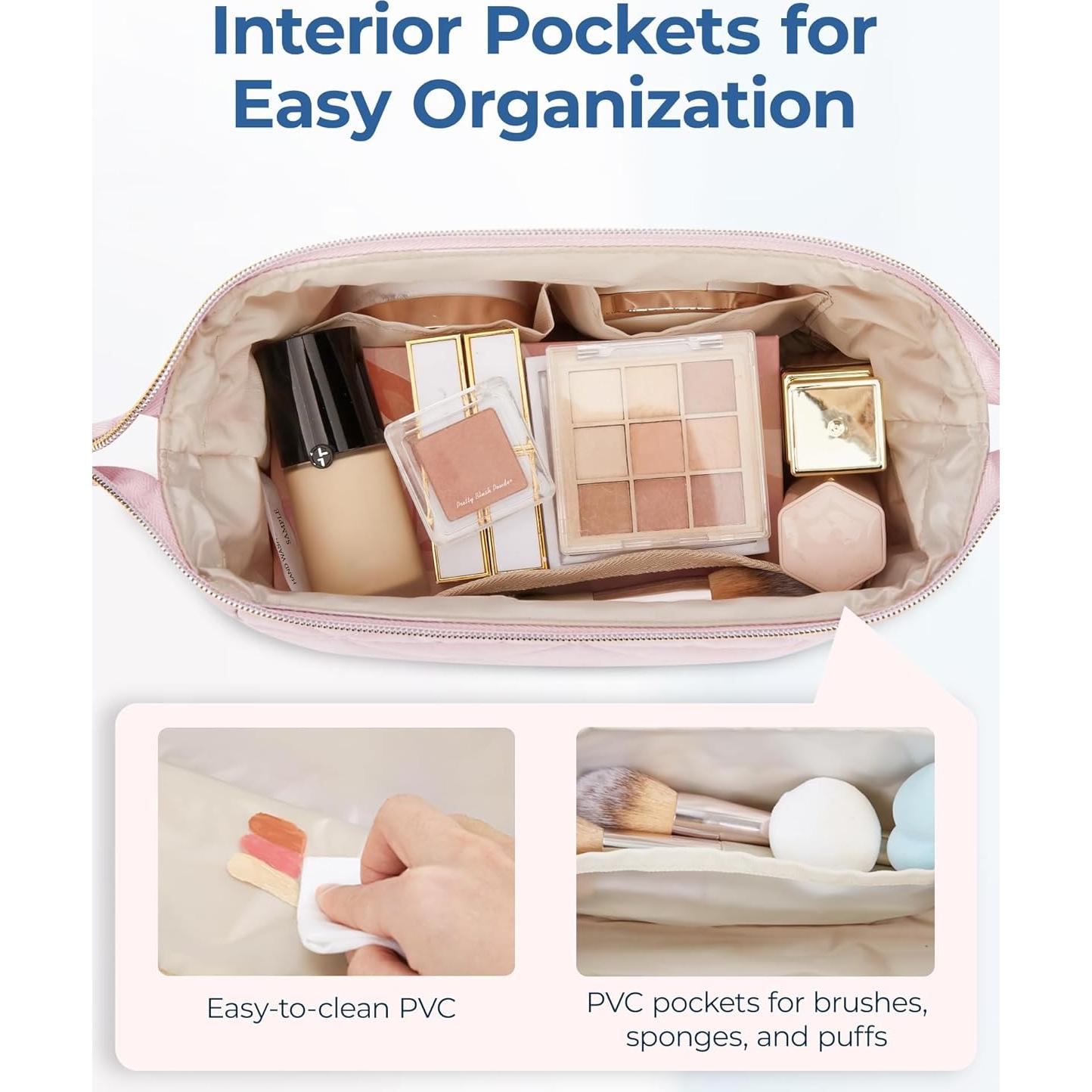 Bolsa de Maquillaje de Viaje BAGSMART Negra 27.7x14.9 cm