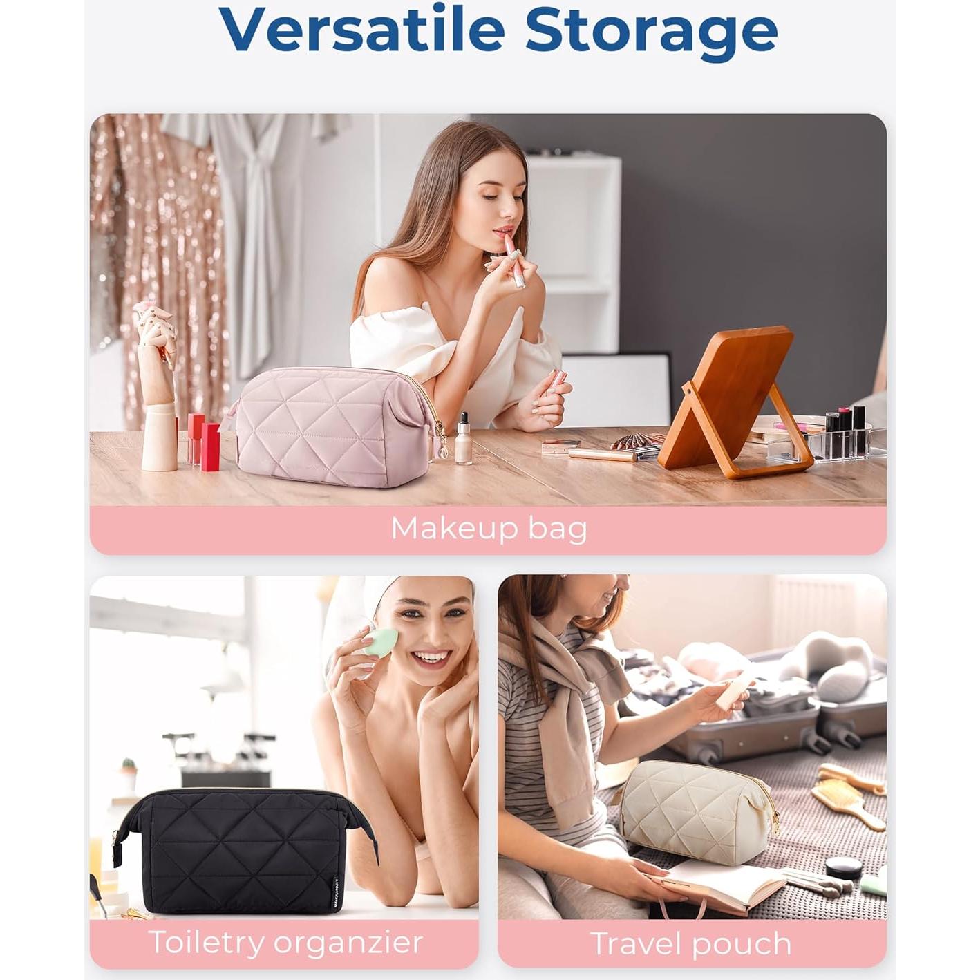 Bolsa de Maquillaje de Viaje BAGSMART Negra 27.7x14.9 cm