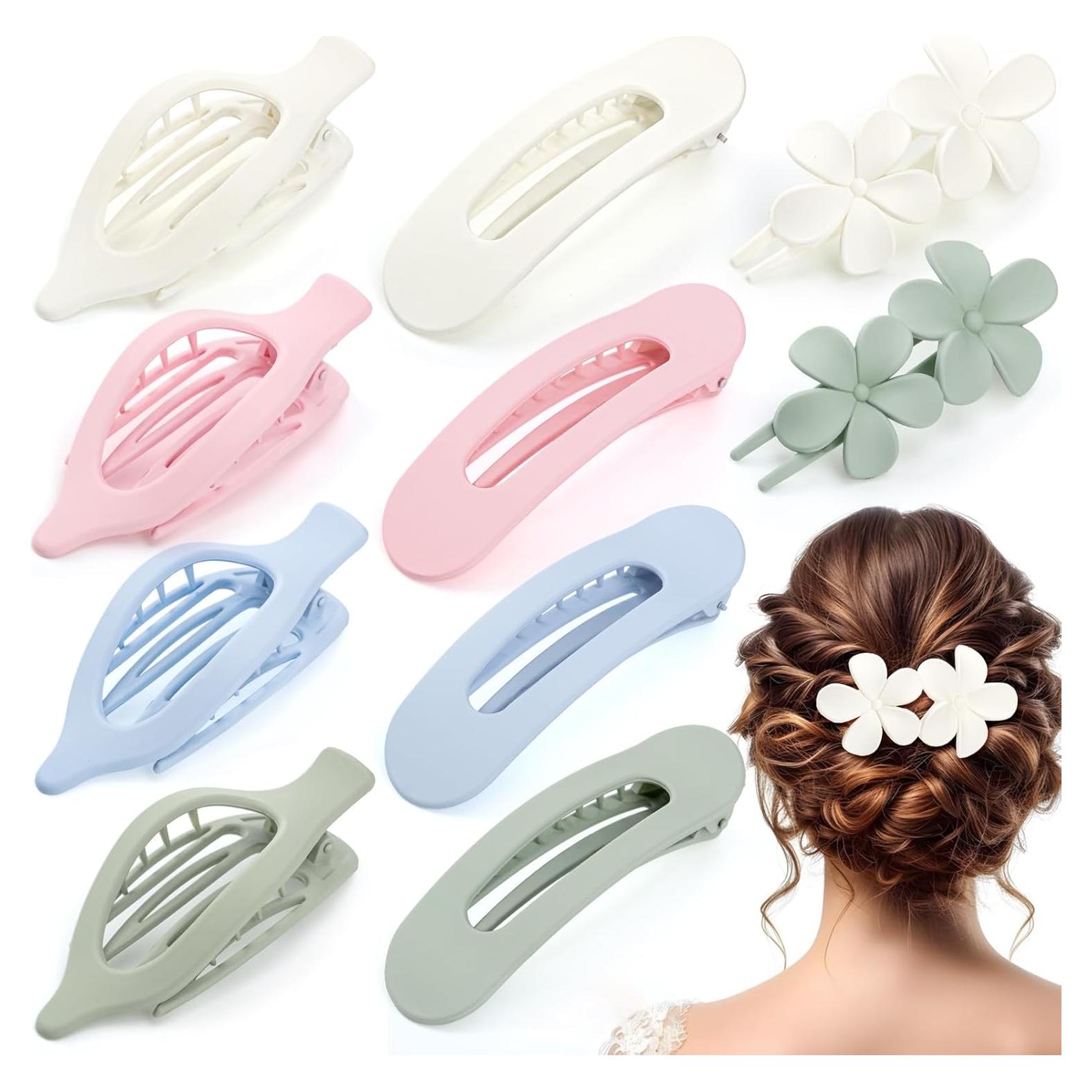 10 Clips Planos para el Cabello ProSuites - Antideslizantes Multicolor