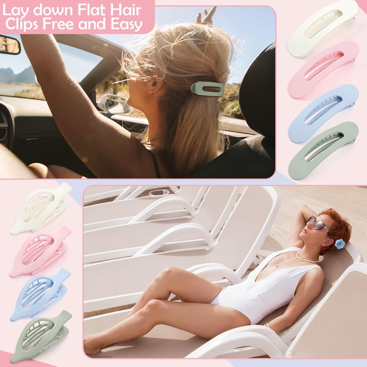 10 Clips Planos para el Cabello ProSuites - Antideslizantes Multicolor