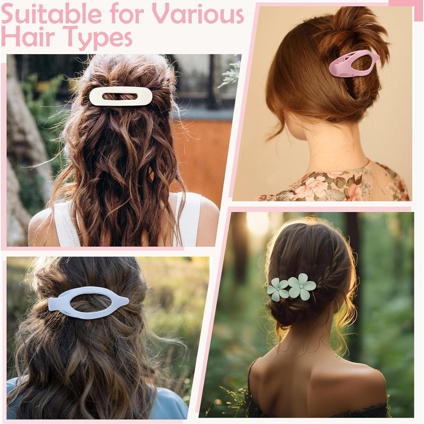 10 Clips Planos para el Cabello ProSuites - Antideslizantes Multicolor