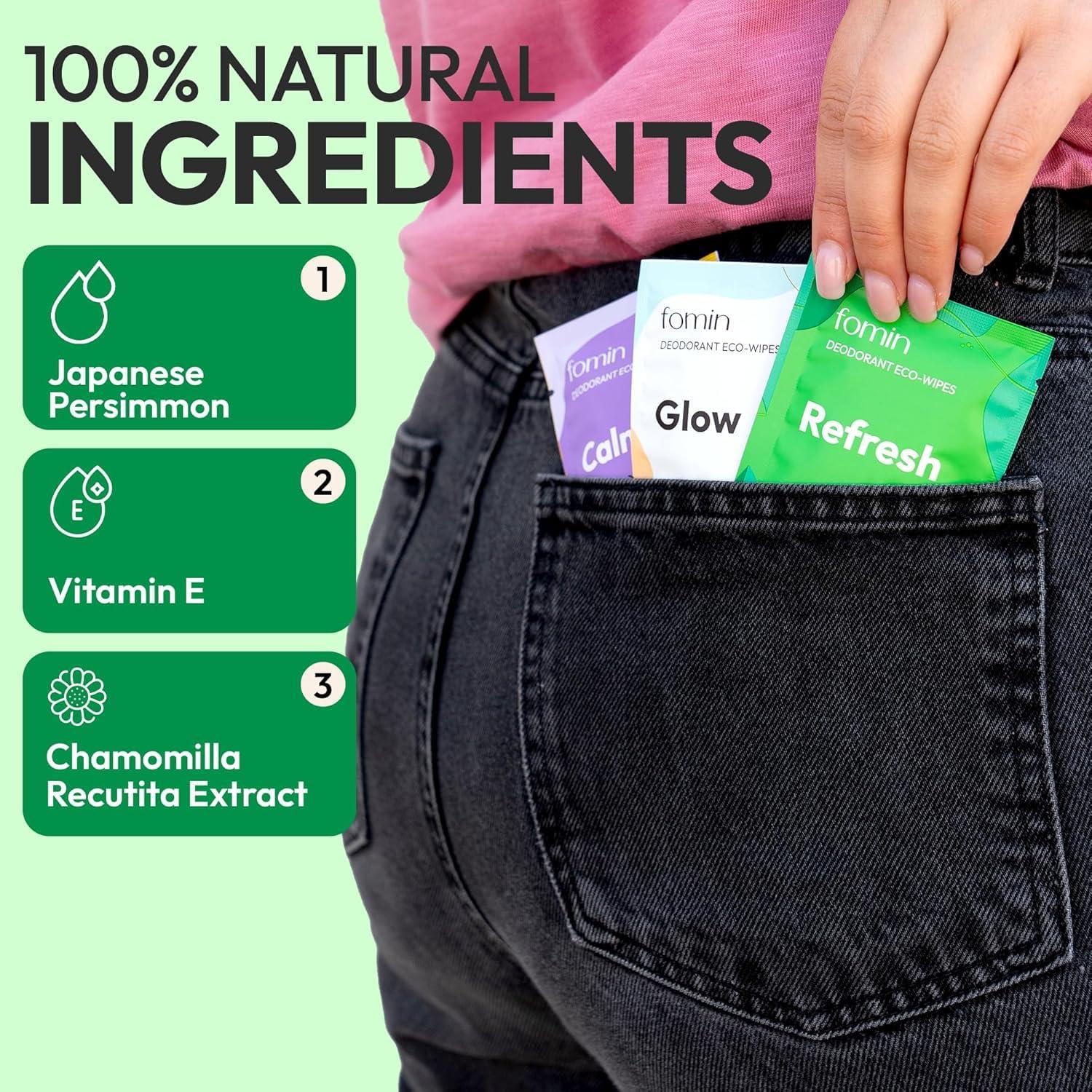 Toallitas Desodorantes Fomin Mini Biodegradables 100 Unidades