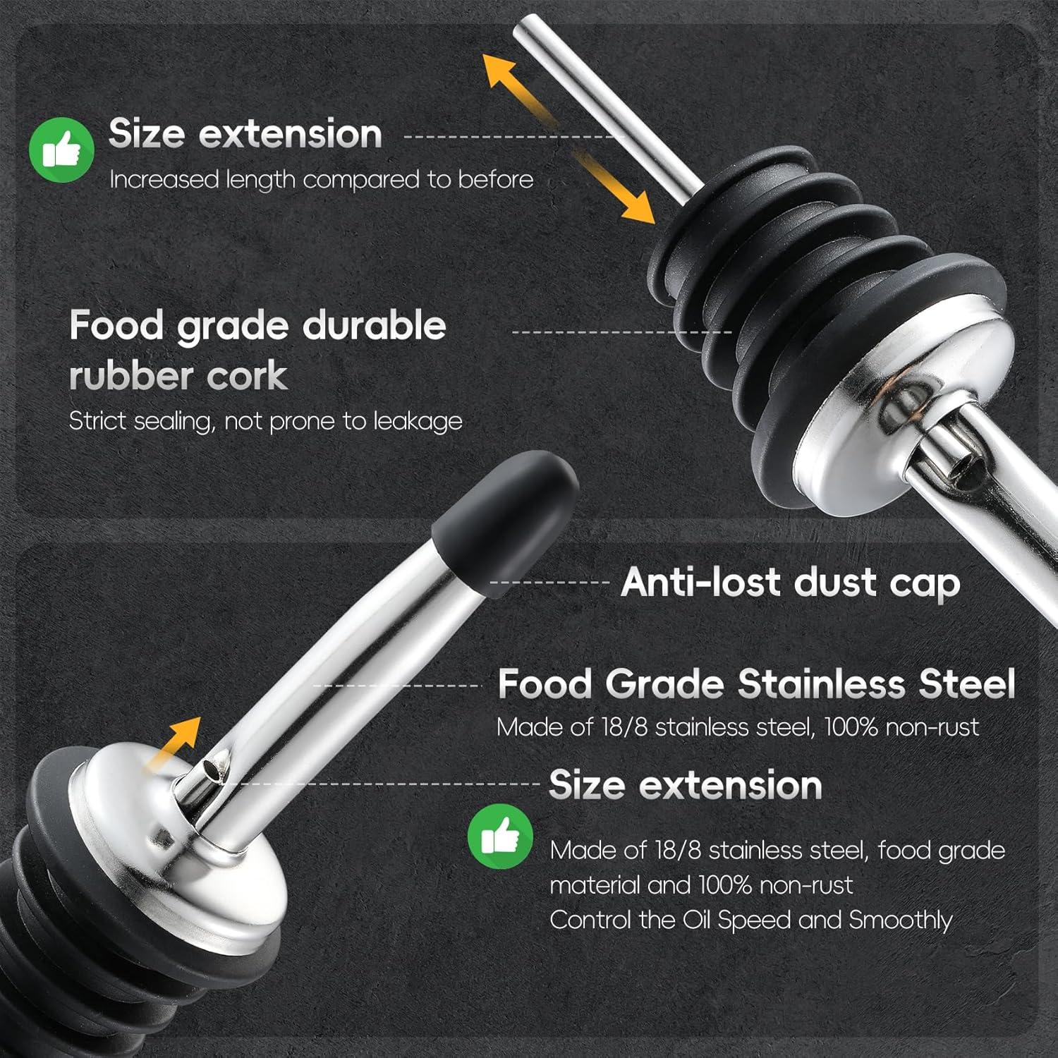 Vertedores de Licor AOZITA 12 Pack Acero Inoxidable 29.57ml