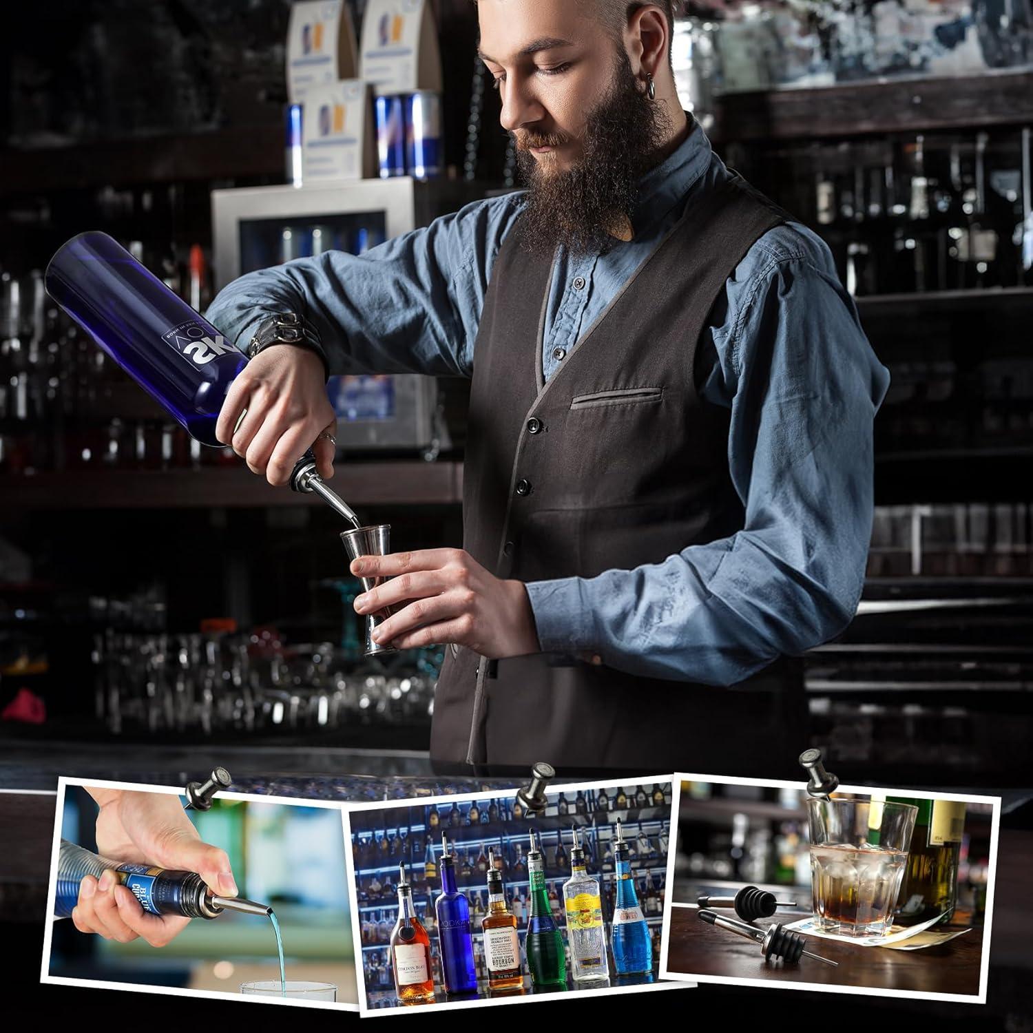 Vertedores de Licor AOZITA 12 Pack Acero Inoxidable 29.57ml