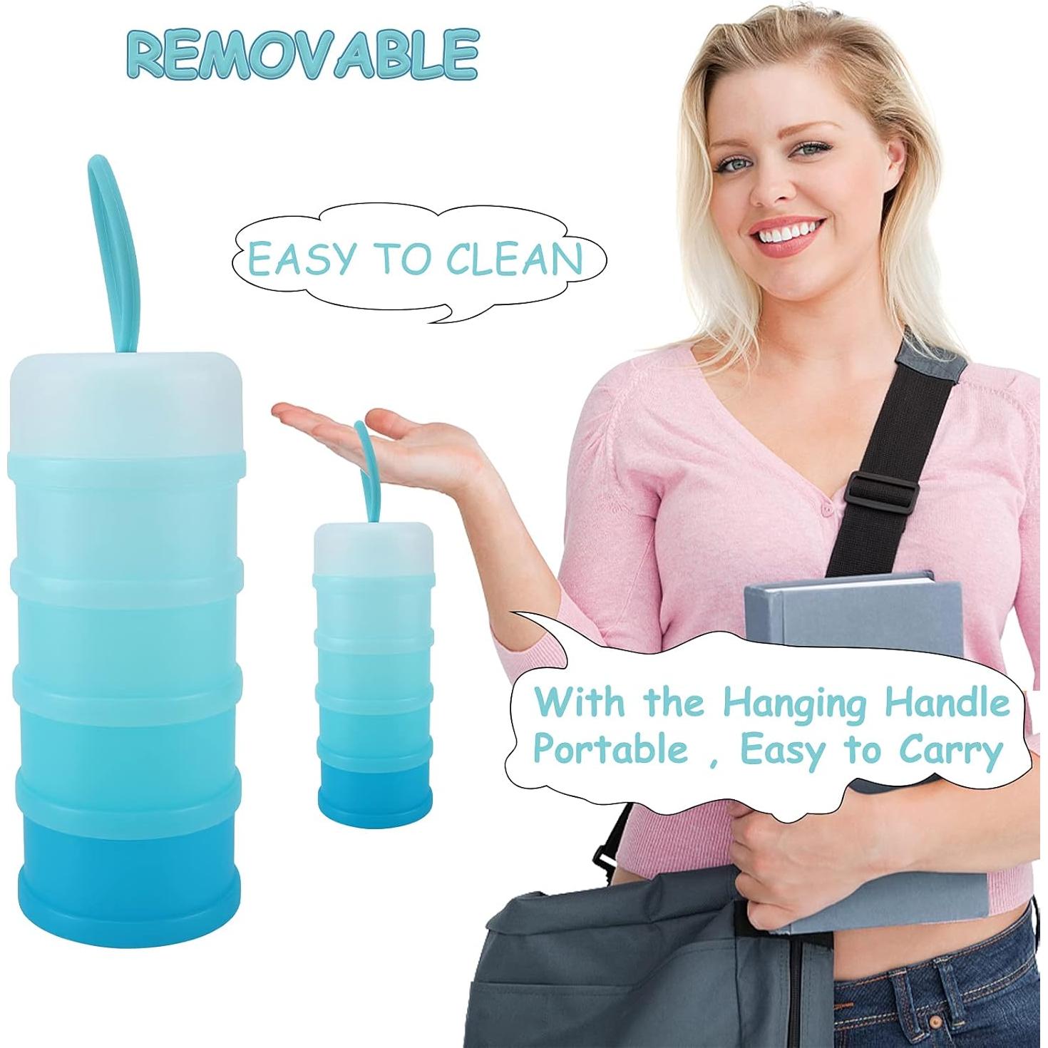 Dispensador de Fórmula para Bebés Accmor 4 Compartimentos Azul