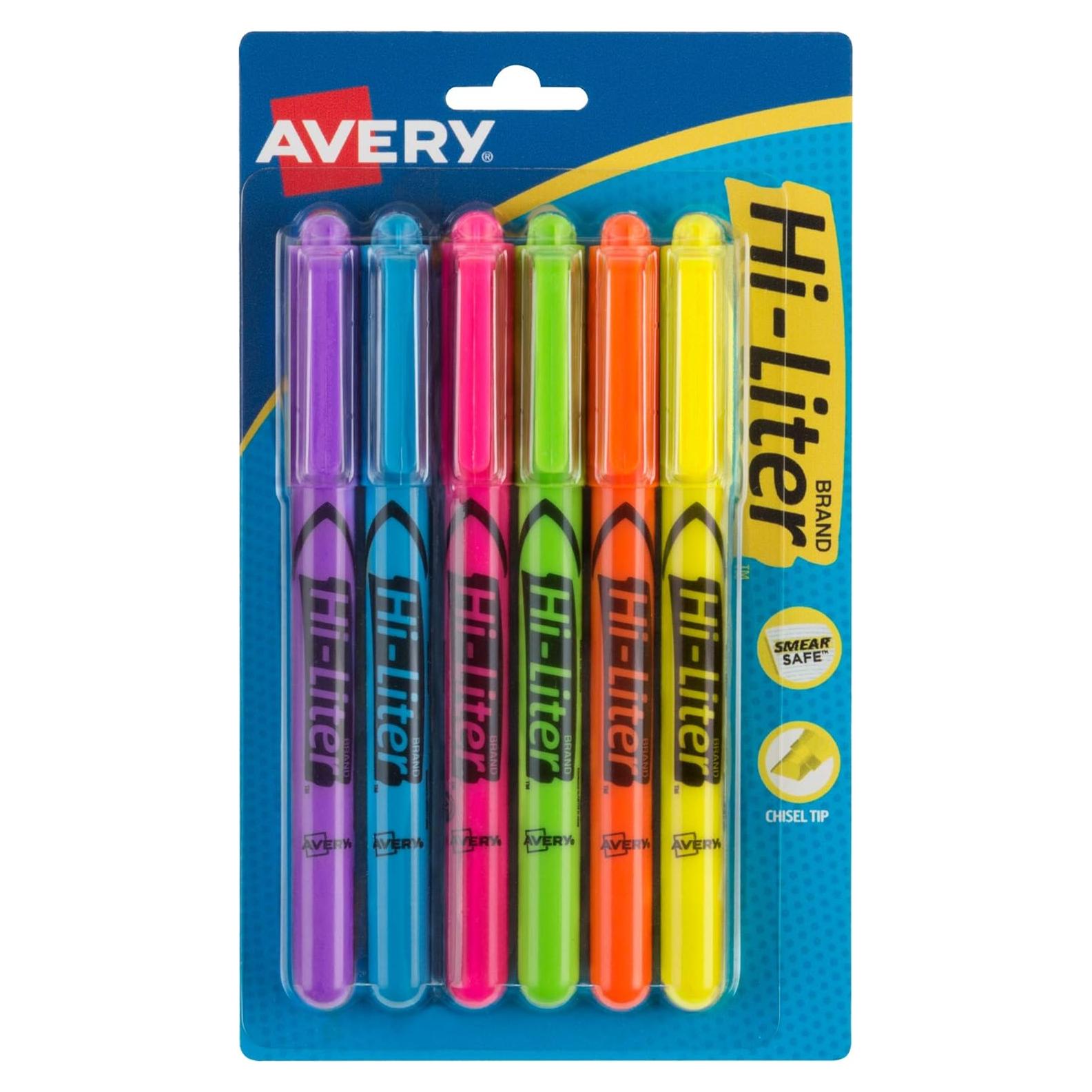 Marcadores Fluorescentes Avery Estilo Pluma, 36 Colores Asortidos