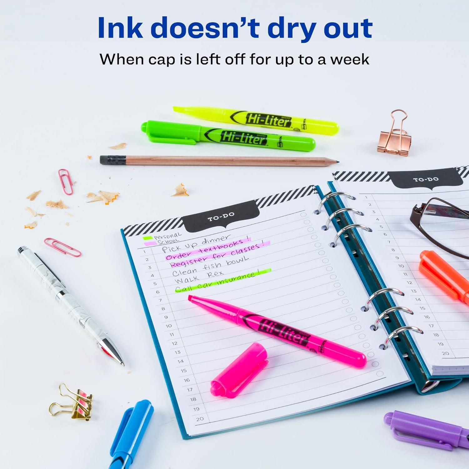 Marcadores Fluorescentes Avery Estilo Pluma, 36 Colores Asortidos