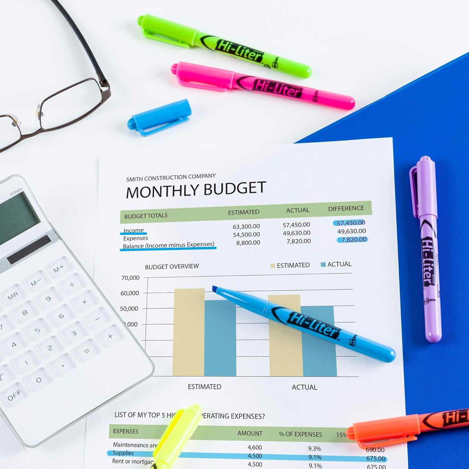 Marcadores Fluorescentes Avery Estilo Pluma, 36 Colores Asortidos