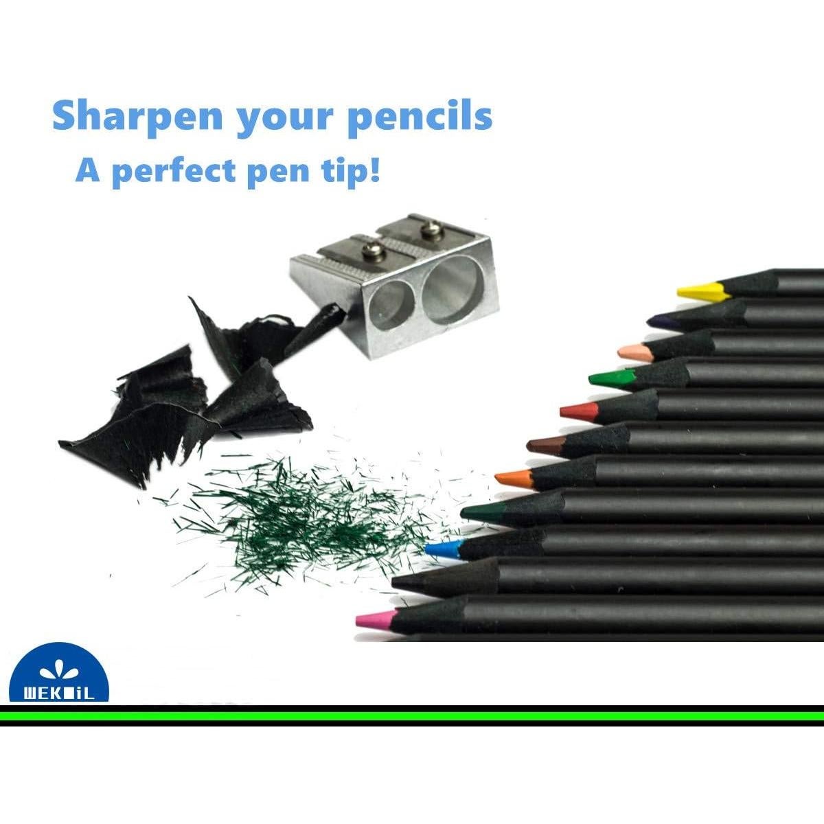 Sacapuntas Manual Doble WEKOIL Metal 4 Unidades Plata