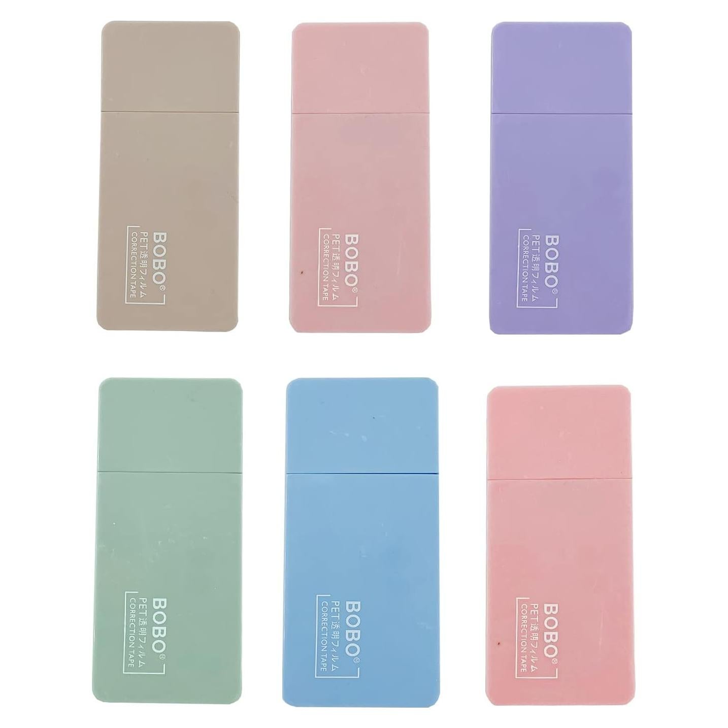 Cinta Correctora LOPURO 6 Pcs Color Pastel 5mm 36m