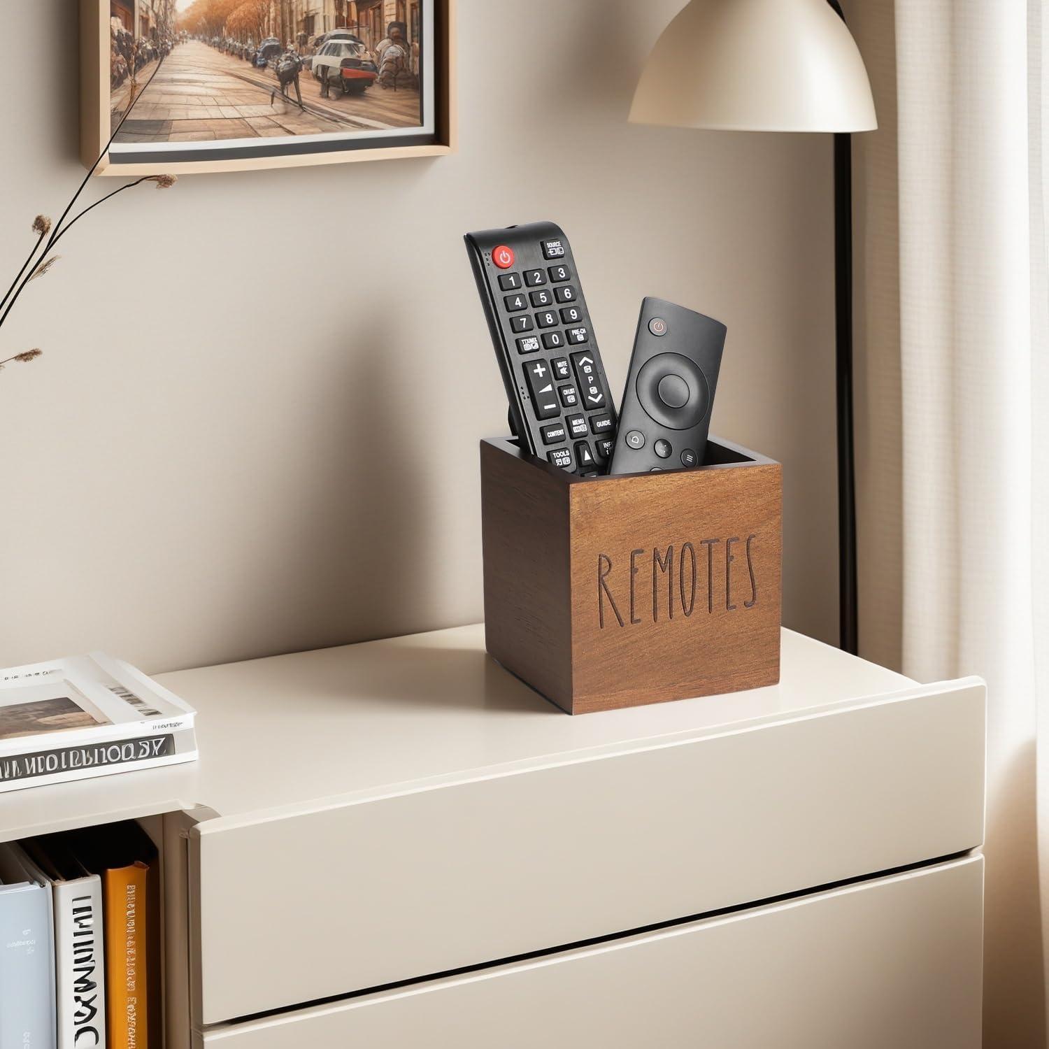 Soporte de Control Remoto de Madera Acacia LBEMEY S Marrón