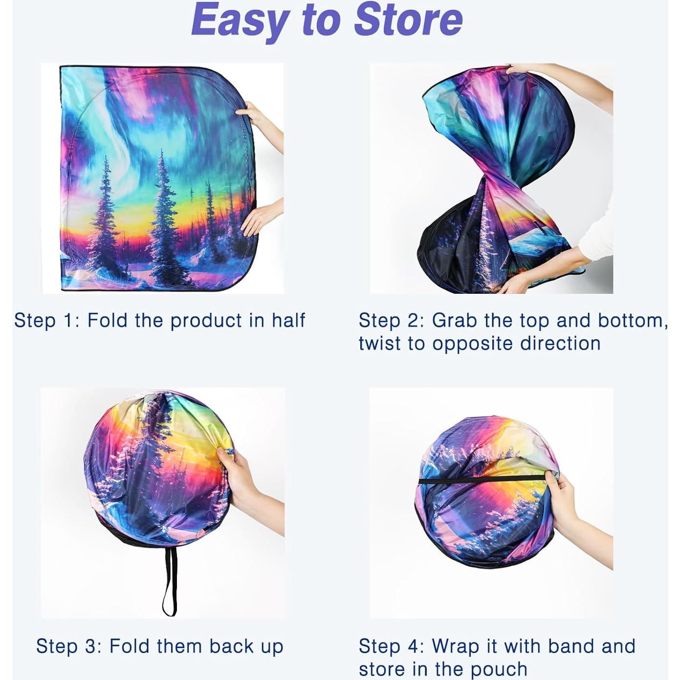 Protector Solar Plegable para Parabrisas Loiyadn 139.7x81.3cm