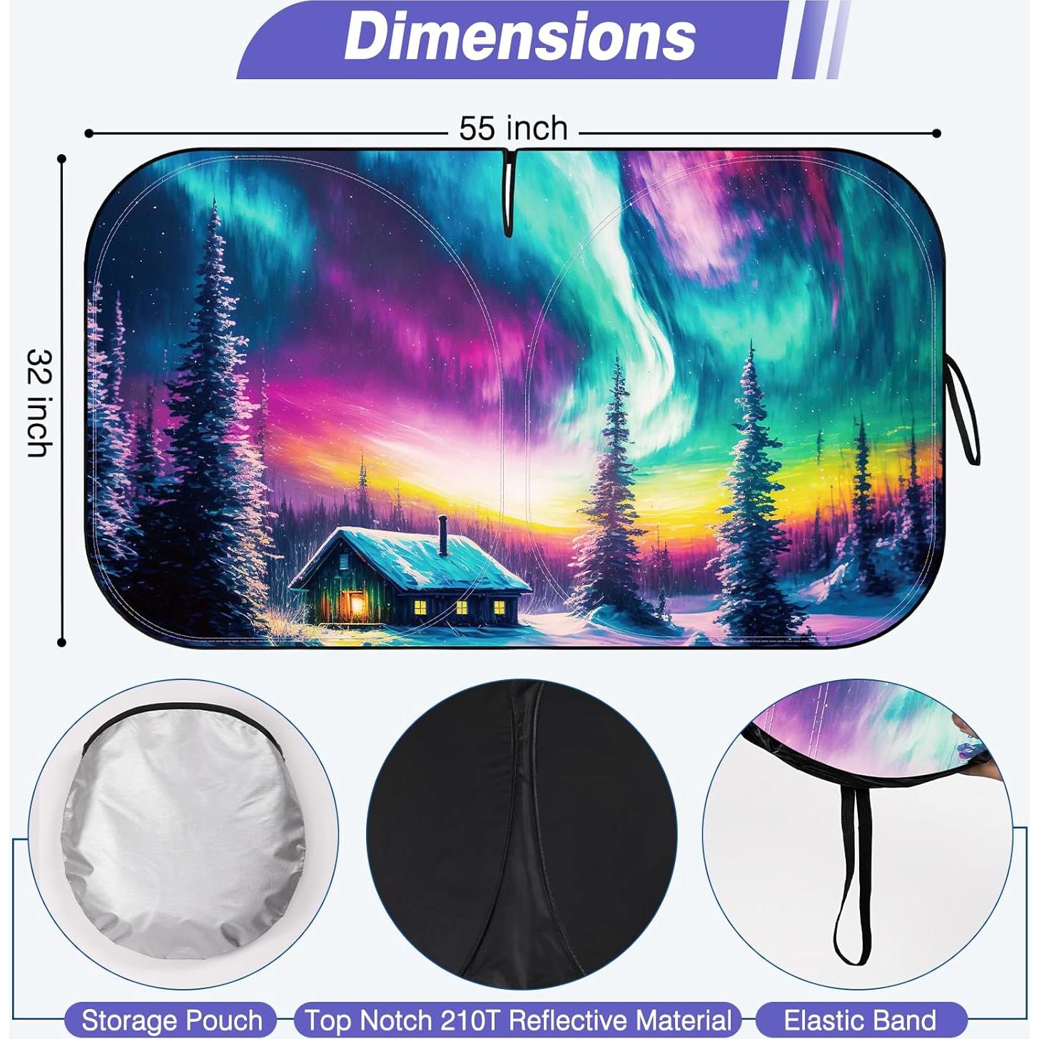 Protector Solar Plegable para Parabrisas Loiyadn 139.7x81.3cm