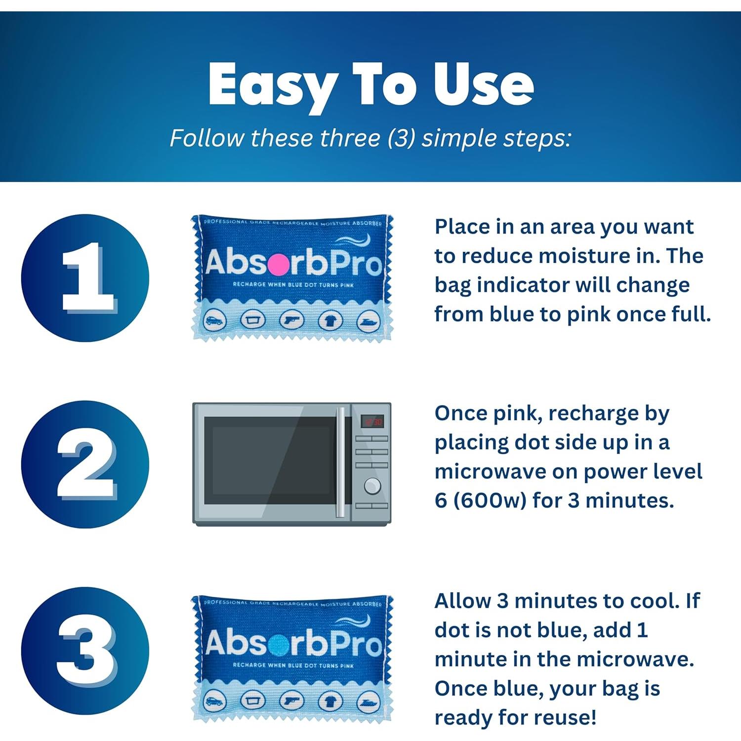 Bolsa Deshumidificadora Recargable Absorb Pro 100g - Gel de Sílice