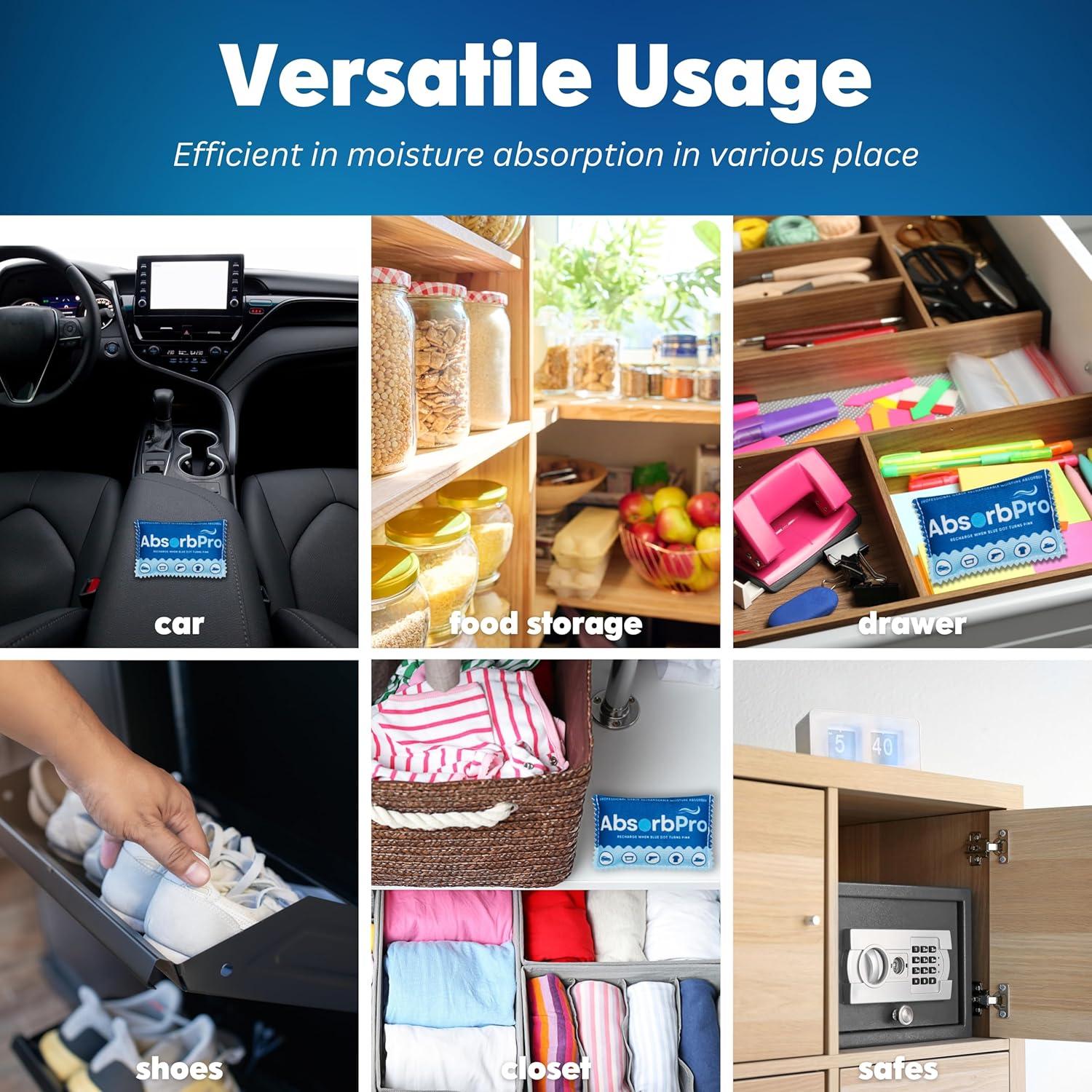 Bolsa Deshumidificadora Recargable Absorb Pro 100g - Gel de Sílice