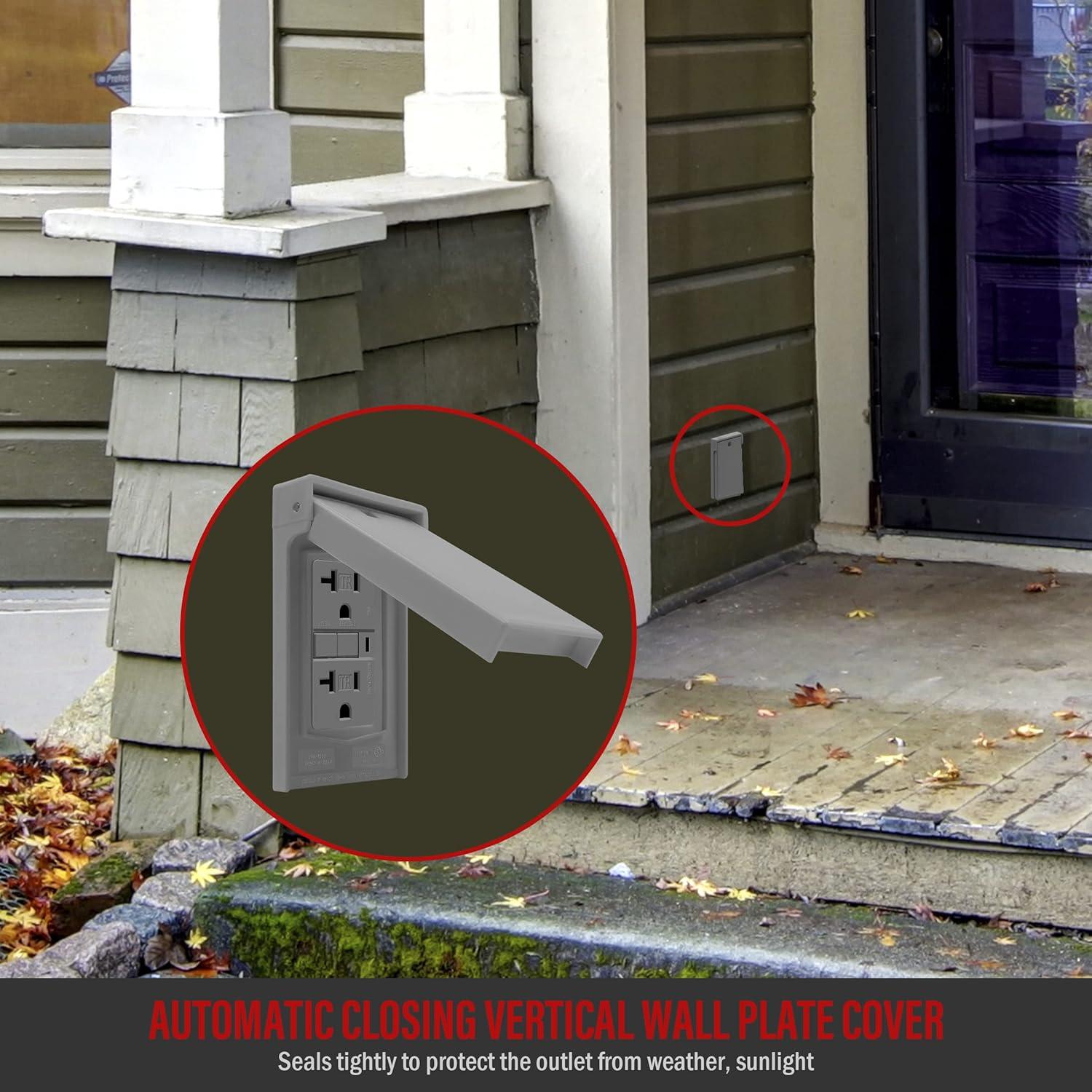 Placa de Pared Vertical ENERLITES 8831-WPV-GY Gris 1-Gang