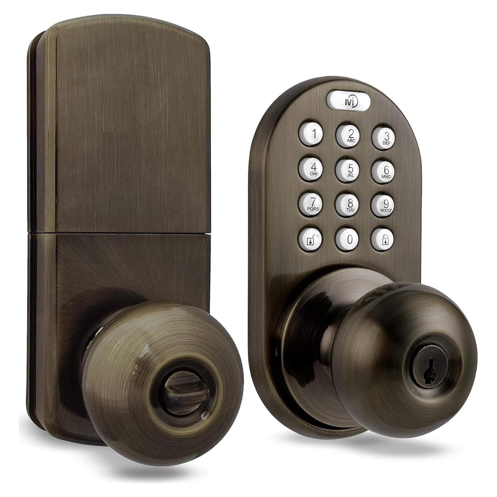 Cerradura Digital MiLocks TKK-02AQ con Teclado Electrónico Bronce