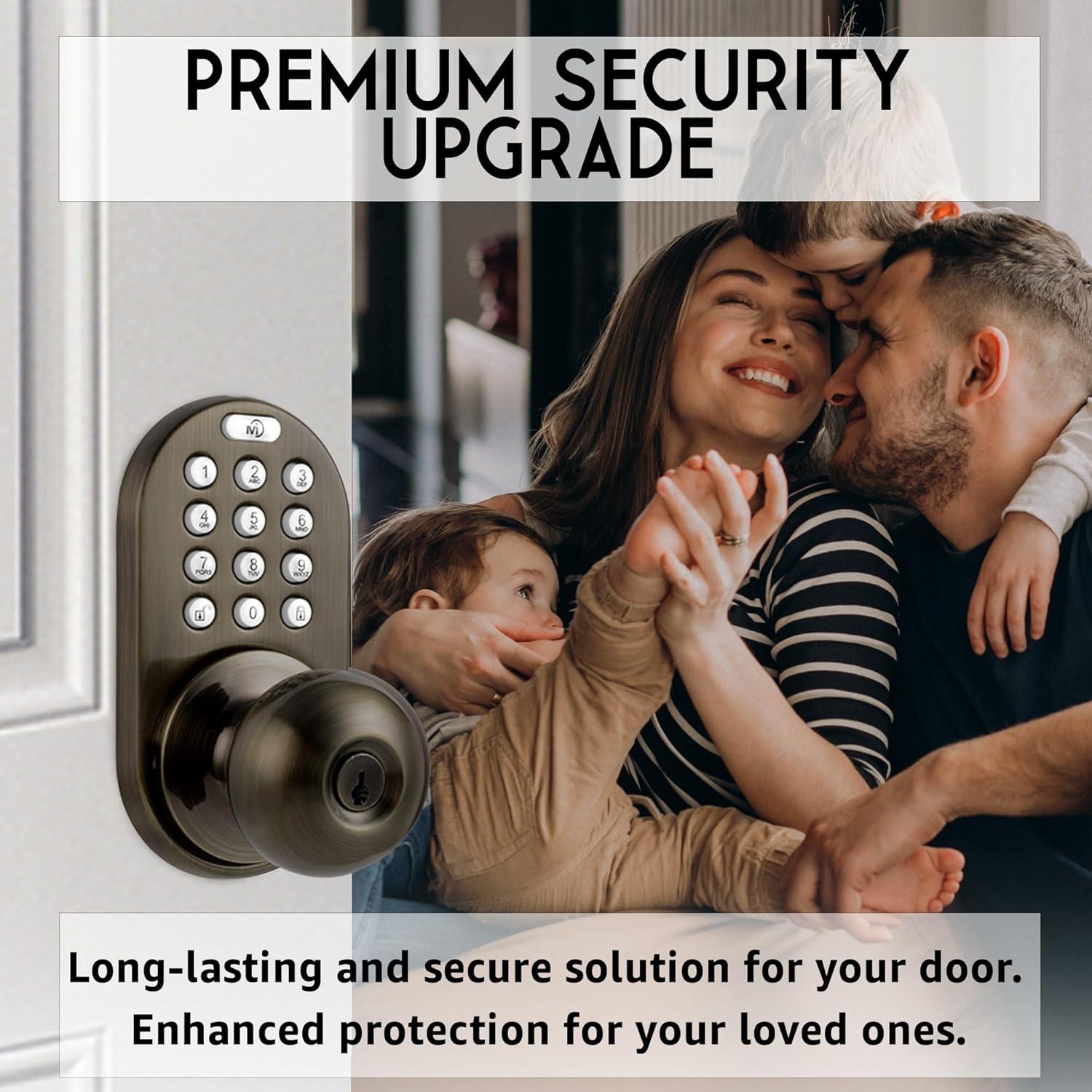 Cerradura Digital MiLocks TKK-02AQ con Teclado Electrónico Bronce