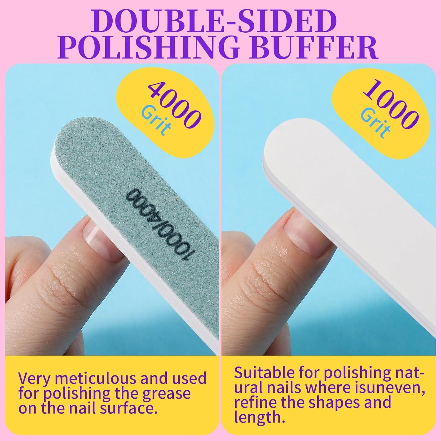 Kit de Cuidado de Uñas FANDAMEI - 10 Pulidores Multicolor