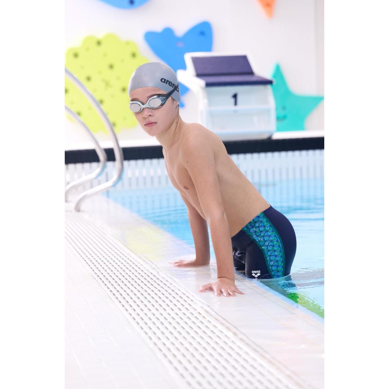 Gorro de Natación Silicona Junior ARENA Lima Ácida/Negro