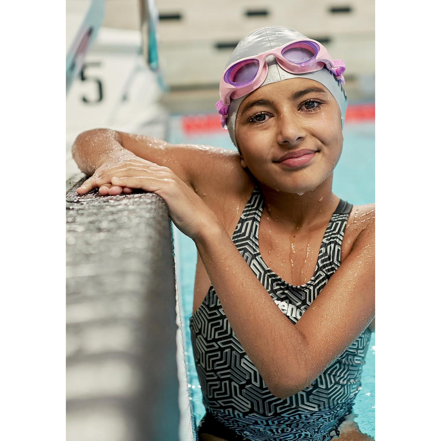 Gorro de Natación Silicona Junior ARENA Lima Ácida/Negro