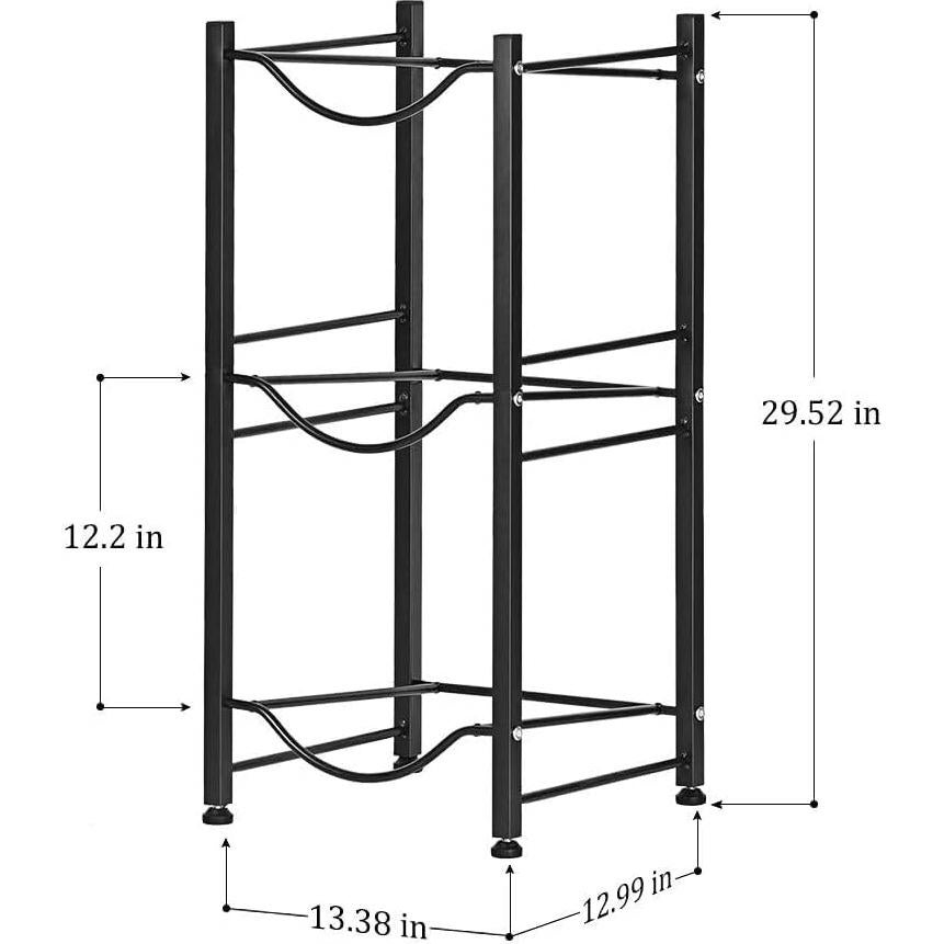 Soporte para Botellas de Agua LIANTRAL 3 Niveles Negro