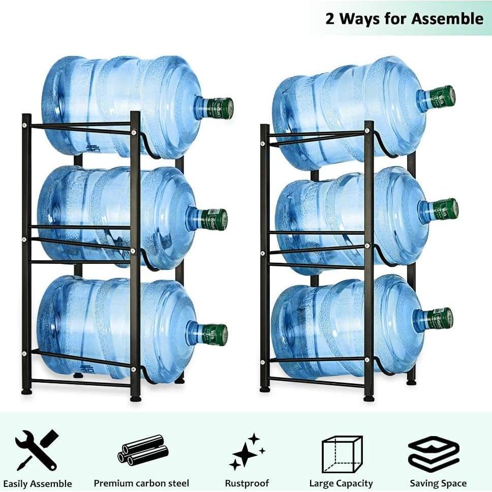Soporte para Botellas de Agua LIANTRAL 3 Niveles Negro