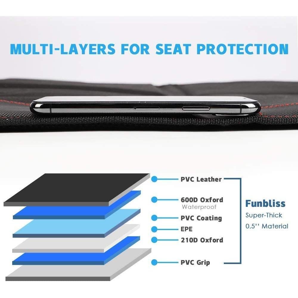 Protector de Asiento de Coche Funbliss Negro para Niños