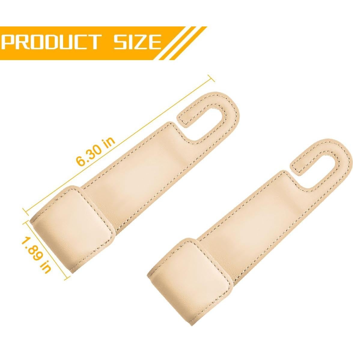 Gancho de reposacabezas KHGUZ para coche 2PCS Beige