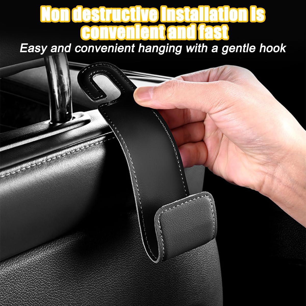 Gancho de reposacabezas KHGUZ para coche 2PCS Beige