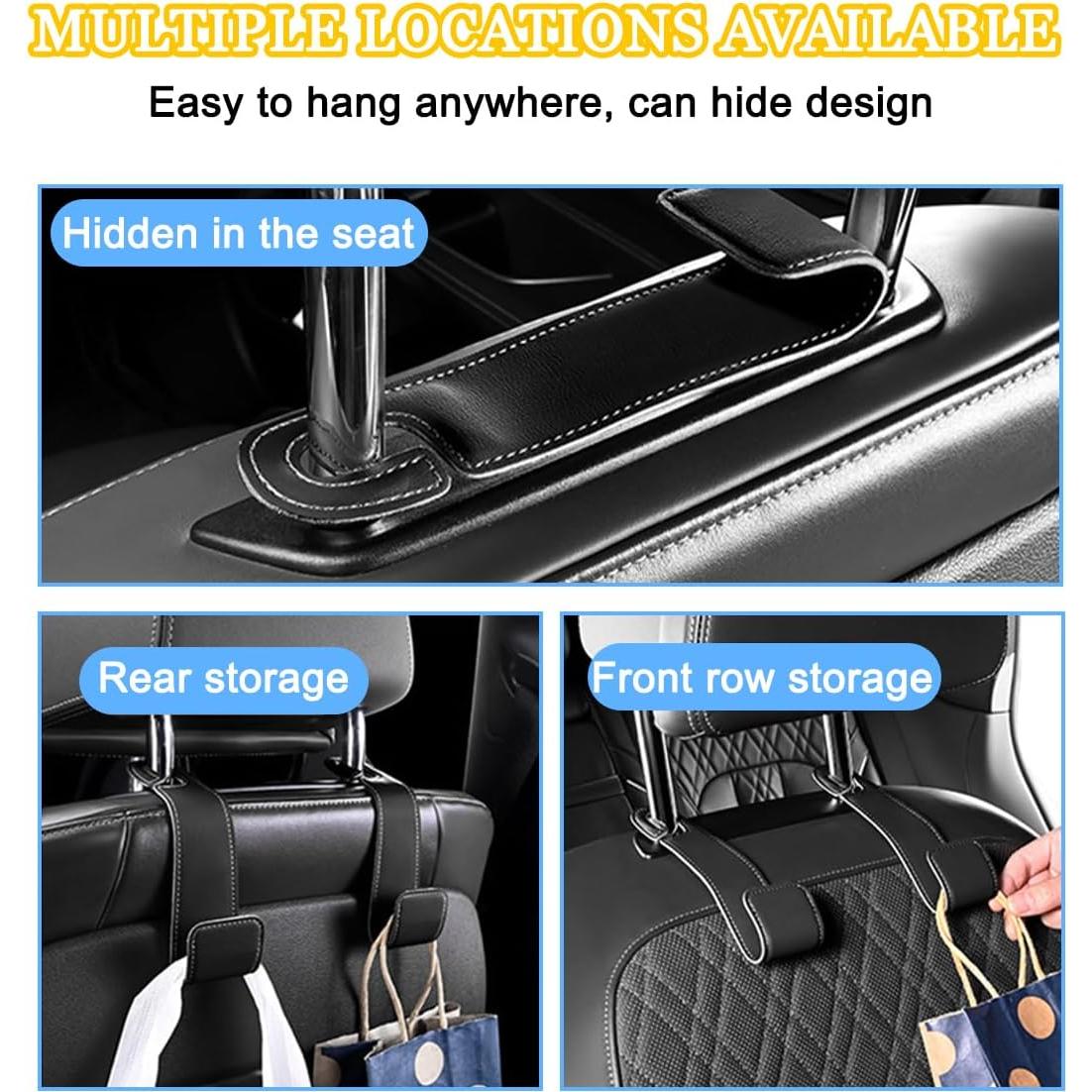 Gancho de reposacabezas KHGUZ para coche 2PCS Beige