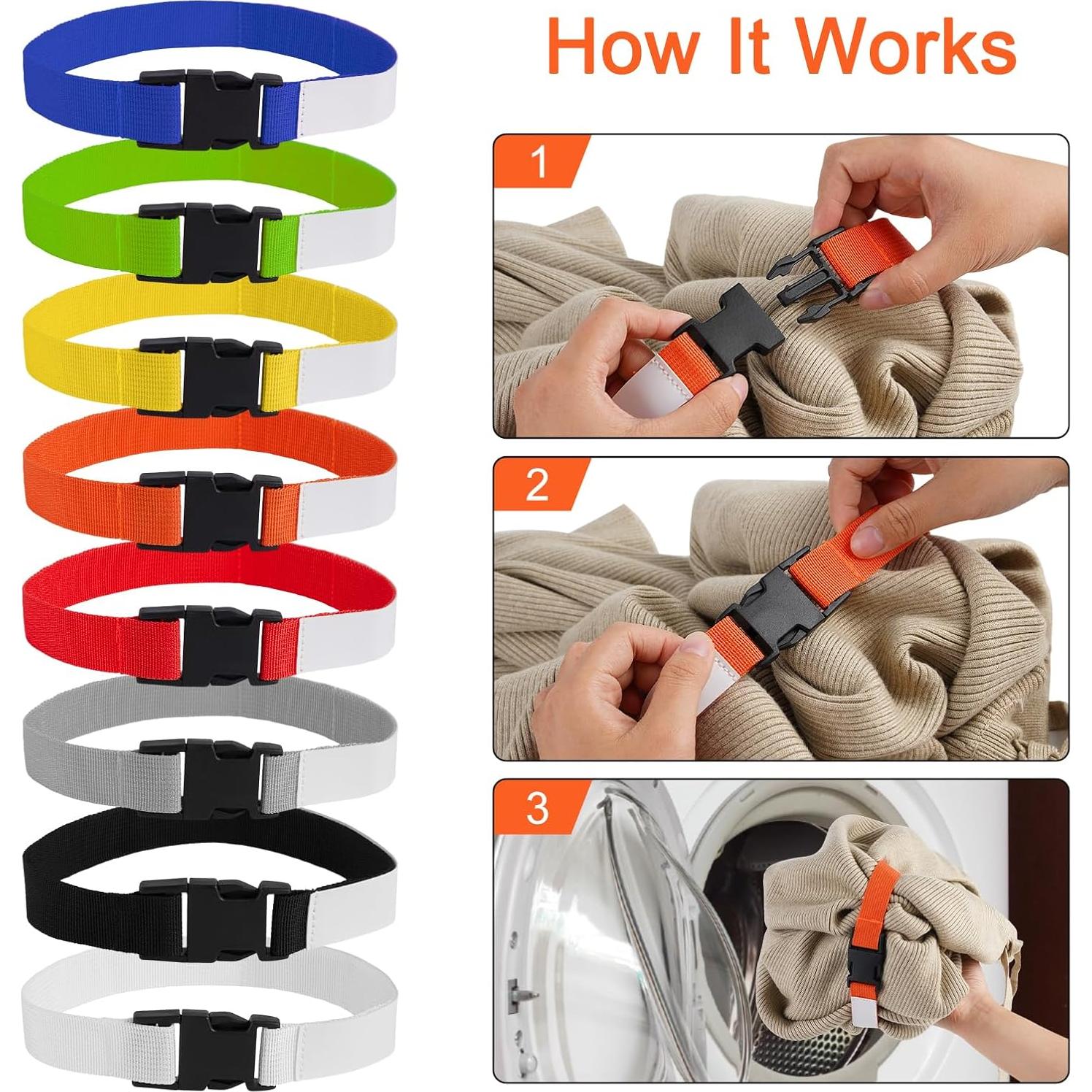 Juego de Clips para Calcetines JurwheeR - 12 Correás de Lavandería