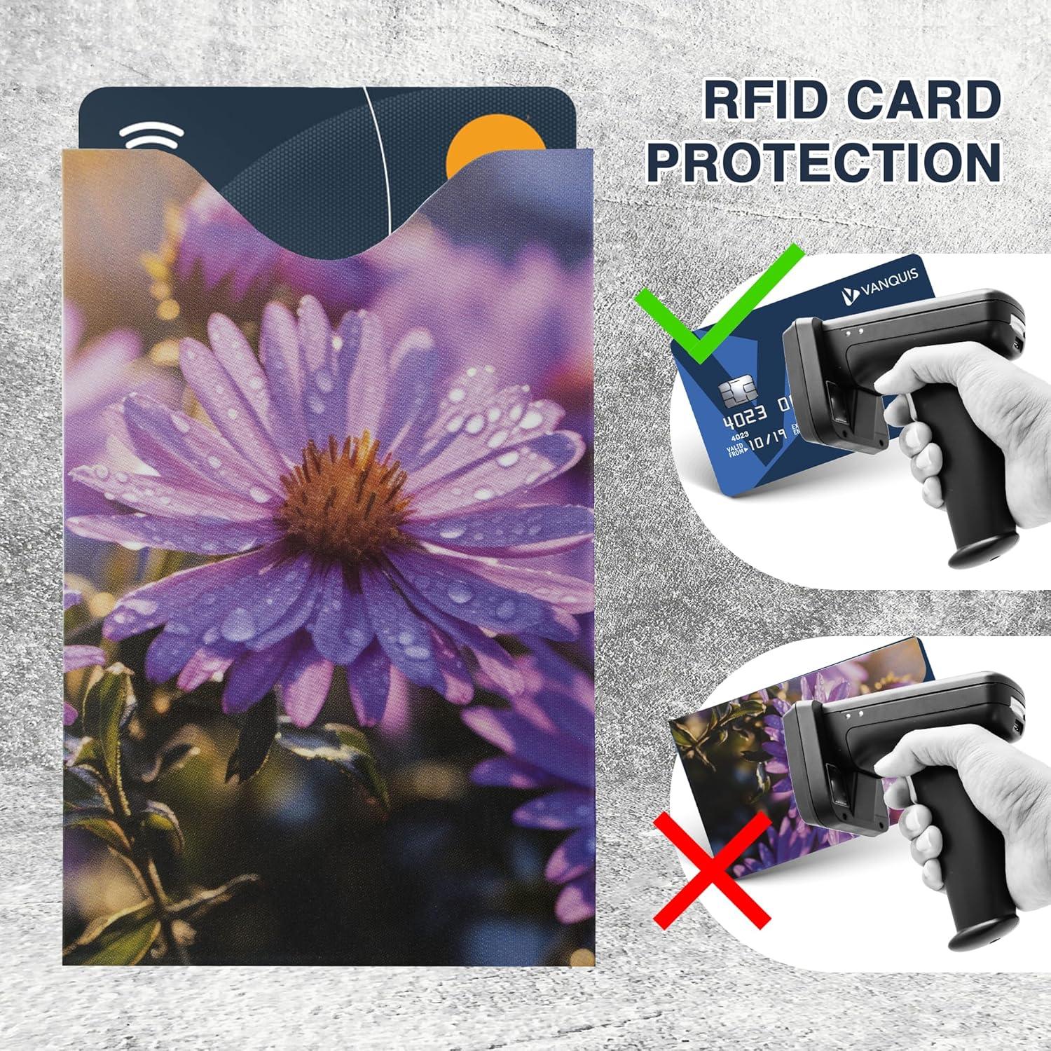 Conjunto de Viaje Boxiki 15 Fundas Bloqueadoras RFID Flores