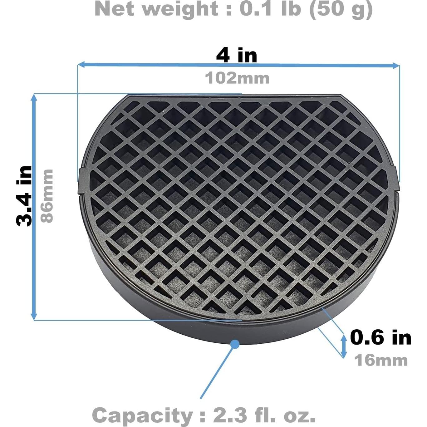 Bandeja de Goteo de Café Genérico 10 cm Plástico Negro