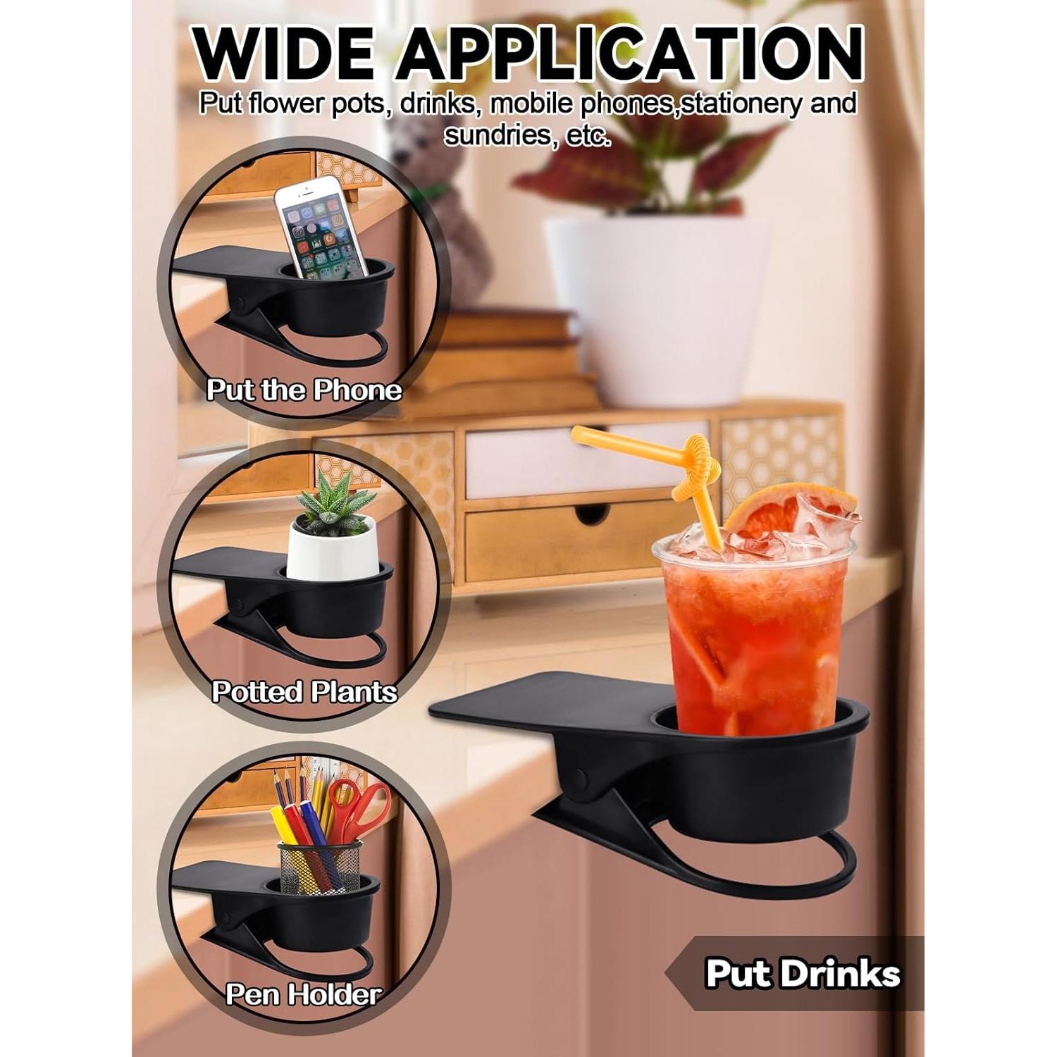 Soporte para Tazas Lanstics 3PCS con Abrazadera Negro