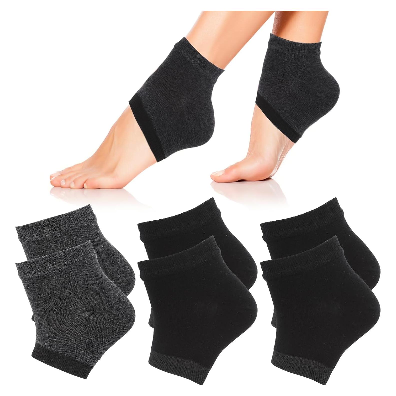 Calcetines Hidratantes para Talones Sibba - 3 Pares Gel Silicona