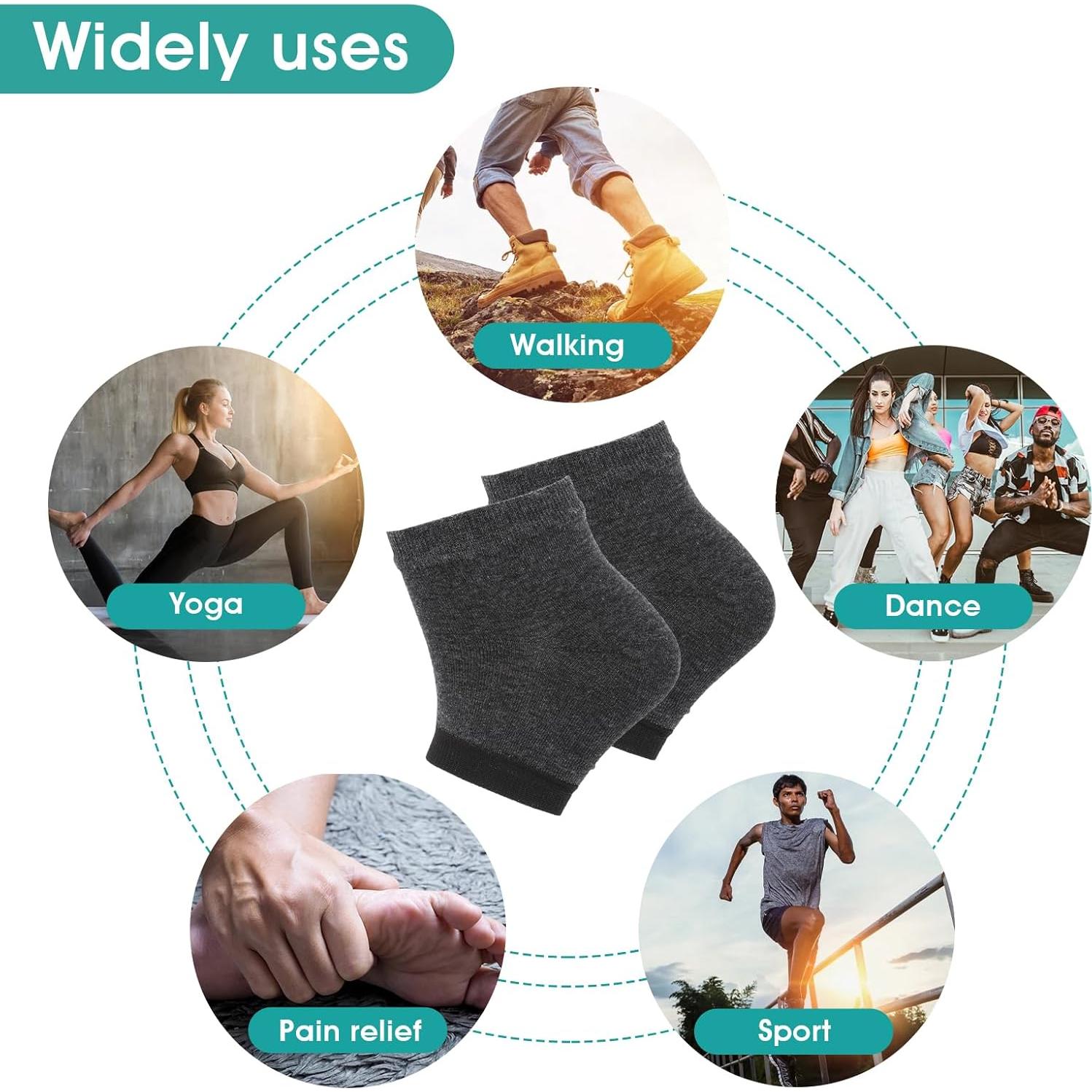 Calcetines Hidratantes para Talones Sibba - 3 Pares Gel Silicona