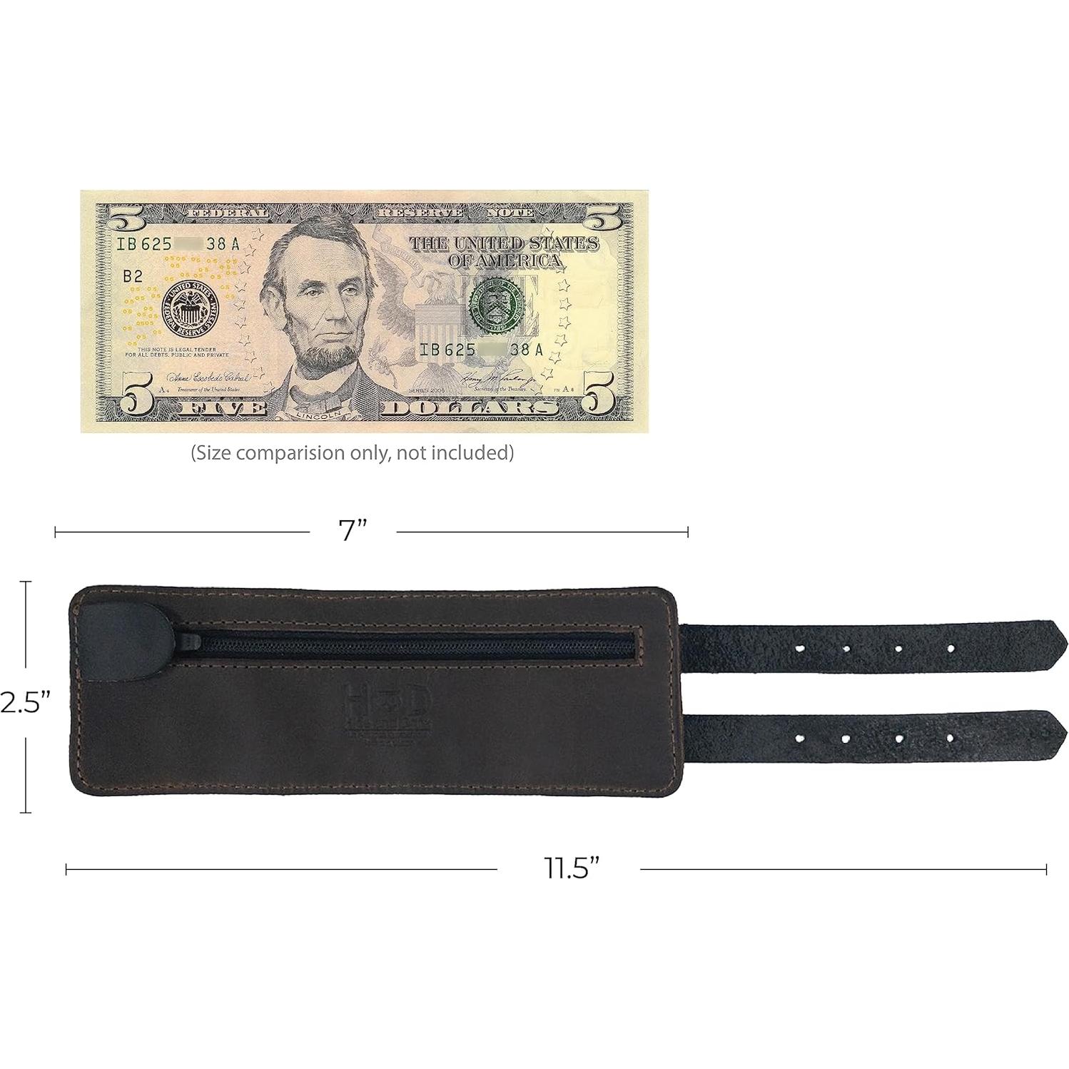 Monedero de Muñeca Hide & Drink en Cuero de Grano Completo